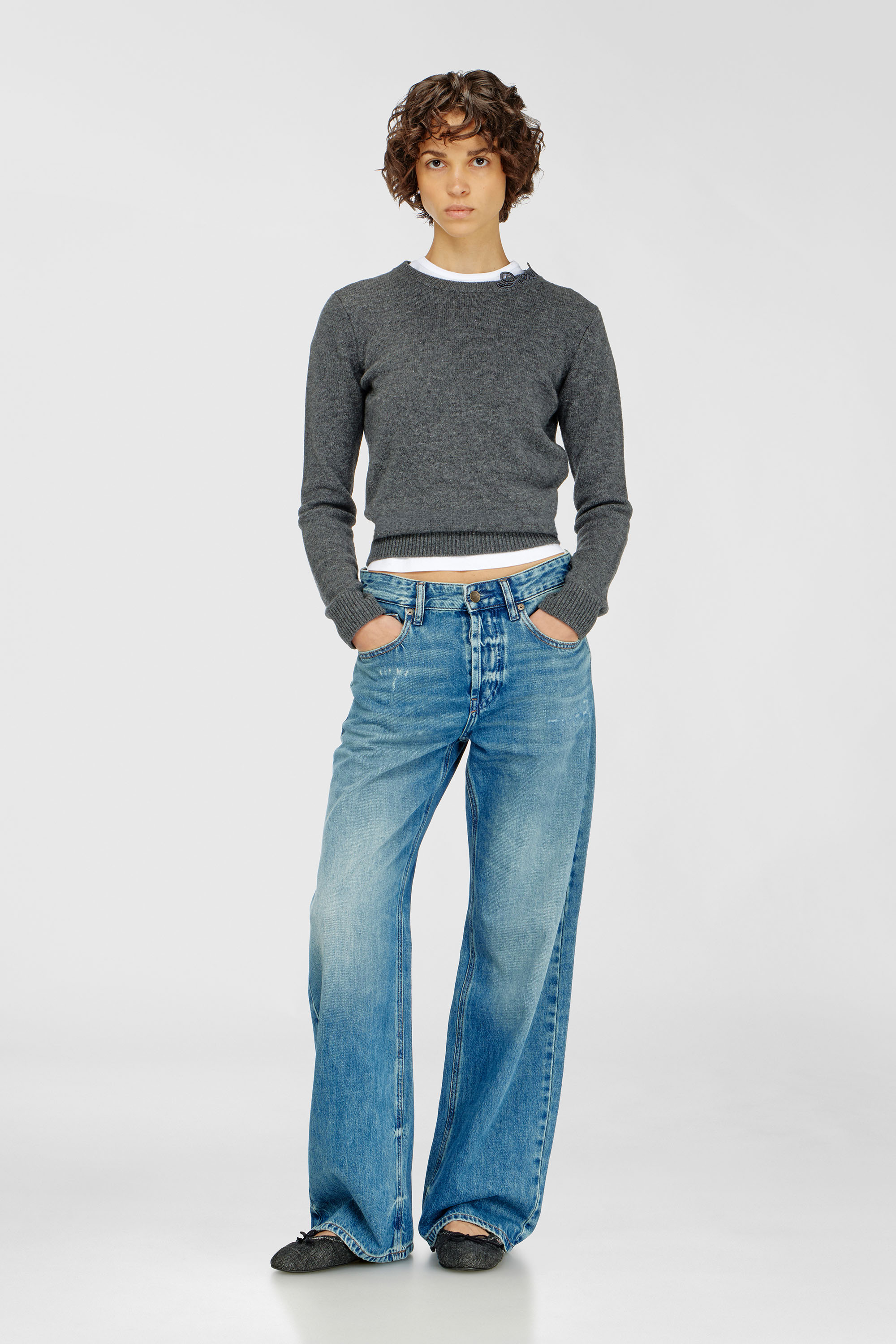 Diesel - Woman's Relaxed Jeans 1990 D-Waigee 0TJDI, Medium blue - 1