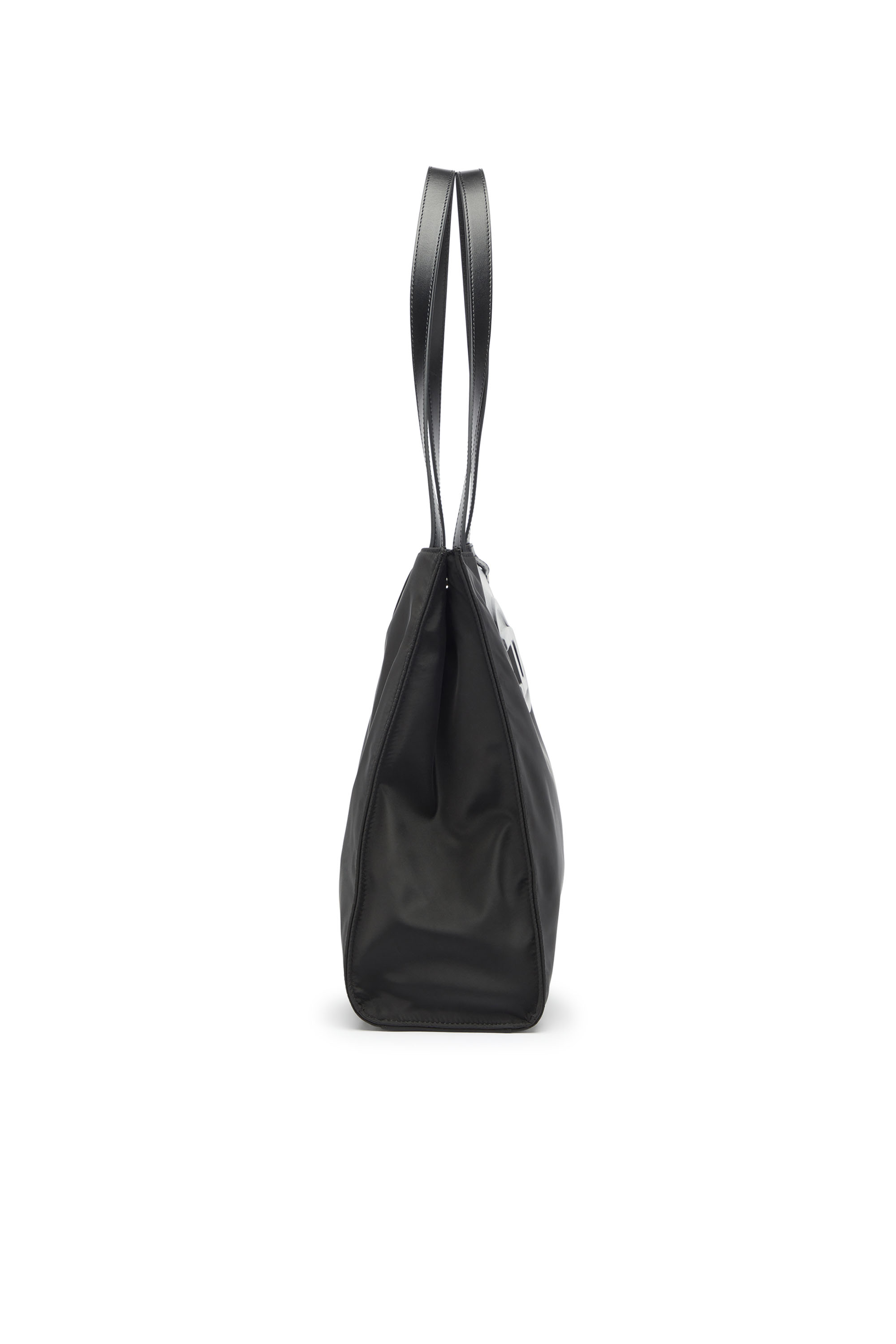 Diesel - 1DR TOTE E/W, 1DR - Sac shopping en nylon avec rabat en cuir Mixte in Noir - 4