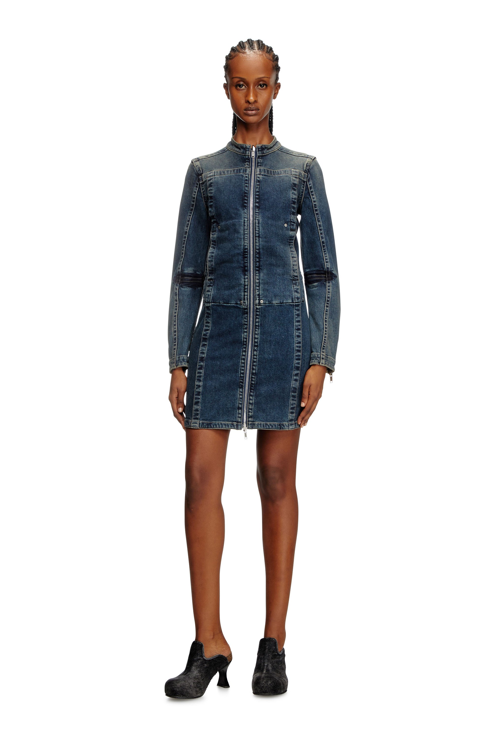 Diesel - DE-ROMI-RE, Robe courte en denim Rehab Femme in Bleu - 2