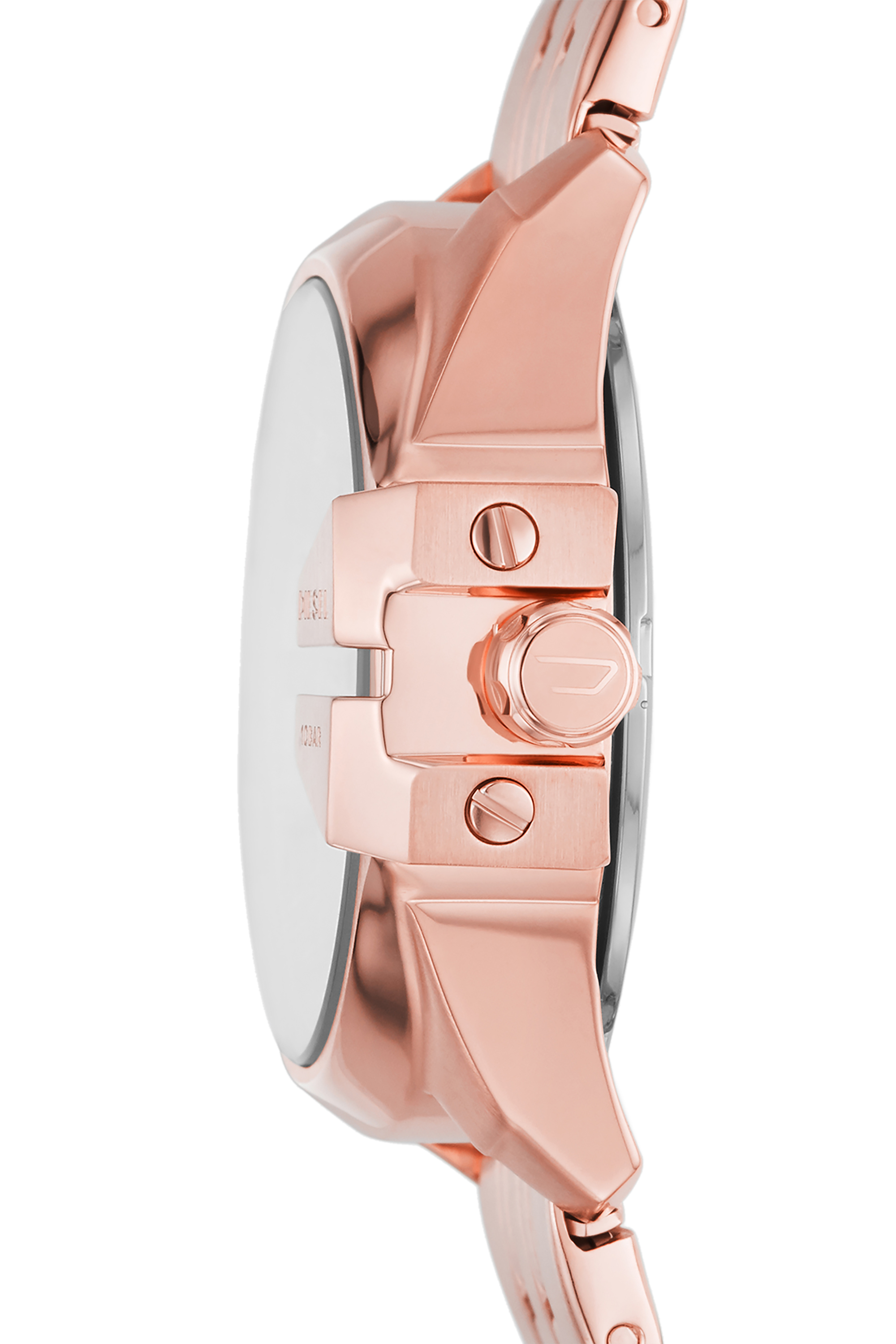 Diesel - DZ5602, Montre Baby Chief à trois aiguilles avec date en acier inoxydable or rose Femme in Rose - 3