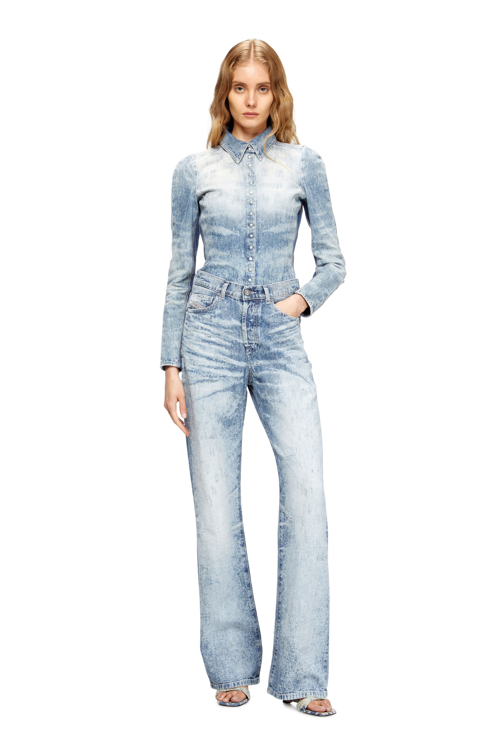 Regular Jeans 1971 D-Sent 068TY, Bleu Clair Diesel - Regular Jeans 1971 D-Sent 068TY Femme, Bleu Clair - Image 1