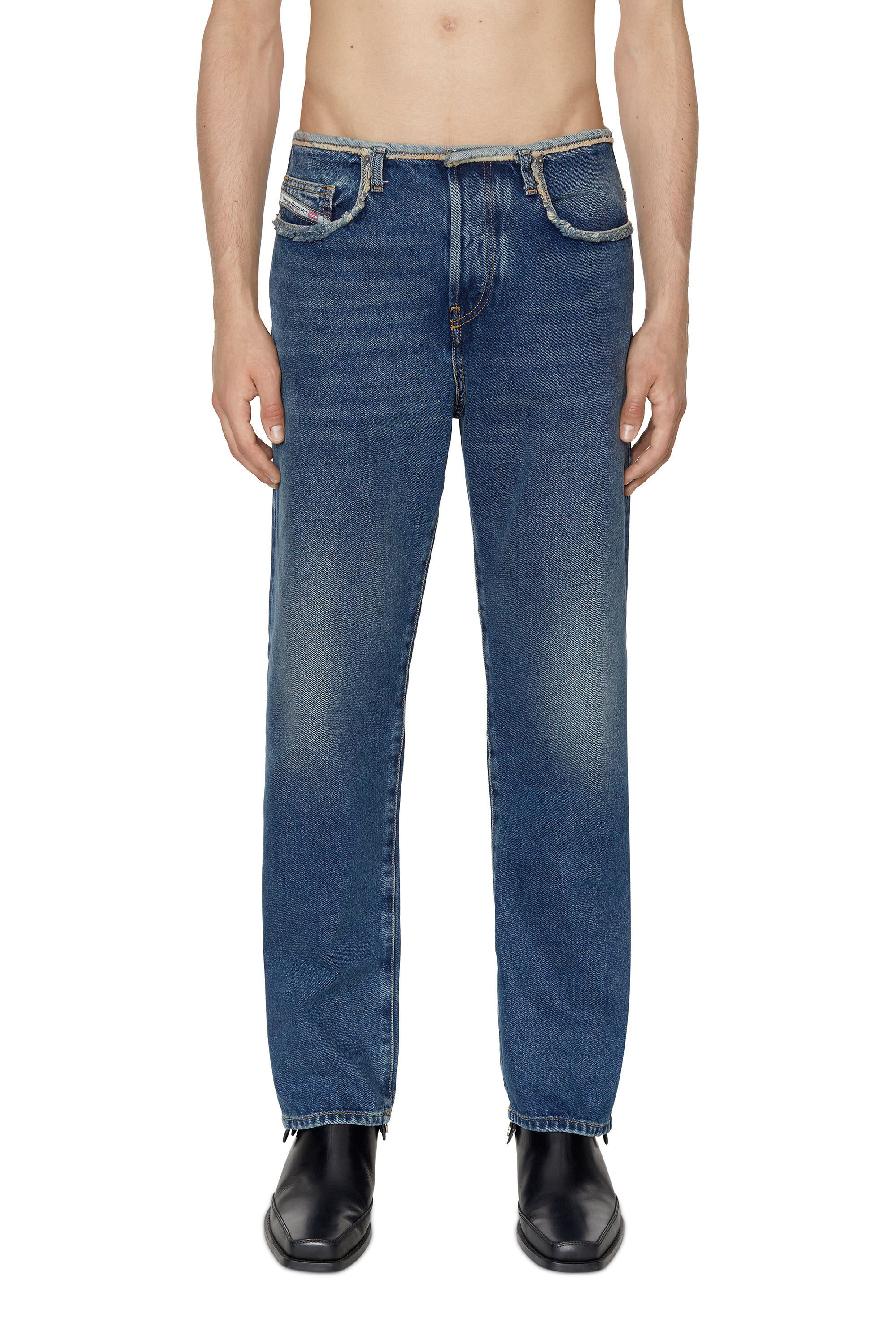 D-Pend 007F2 Straight Jeans, Bleu moyen - Jeans