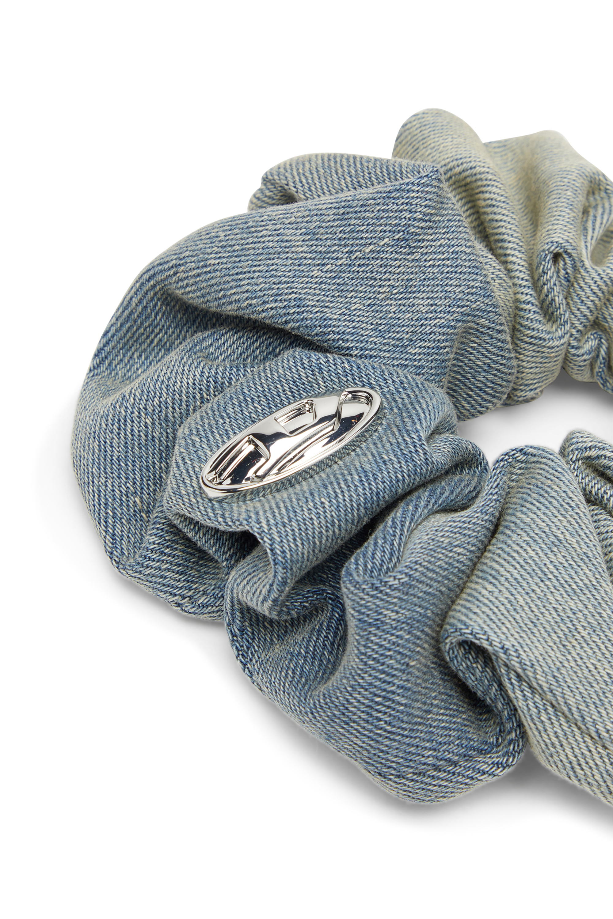 Diesel - BANGLE SCRUNCHIE, Chouchou en denim solarisé Femme in Bleu - 2