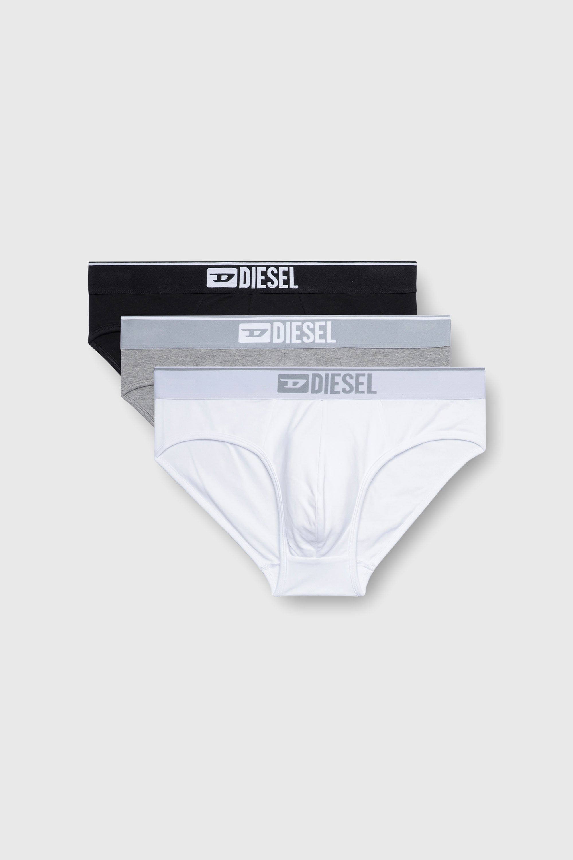 Diesel - UMBR-ANDRETHREEPACK, Lot de trois slips couleur unie &agrave; logo Homme in Polychrome - 1