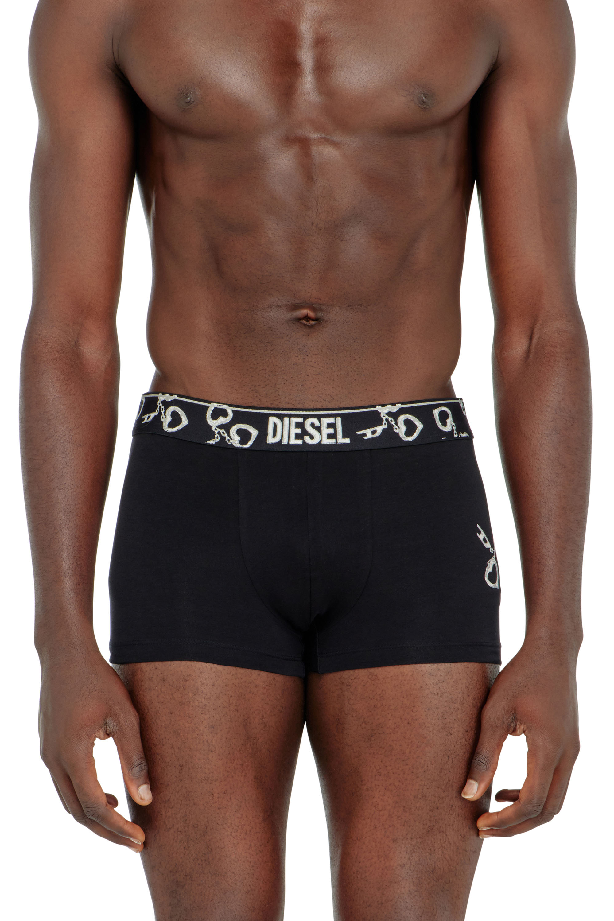 Diesel - DAMIEN-GFT-3PACK, Lot de trois boxers avec motif menottes Homme in Noir - 3
