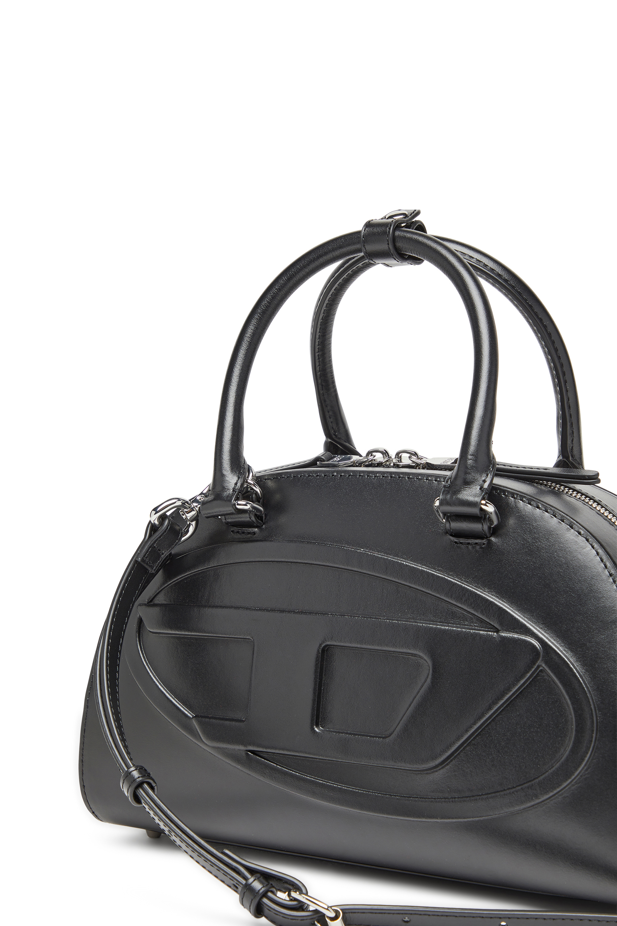 Diesel - 1DR DOME TOP HANDLE, 1DR Dome-Sac bowling en cuir Femme in Noir - 5