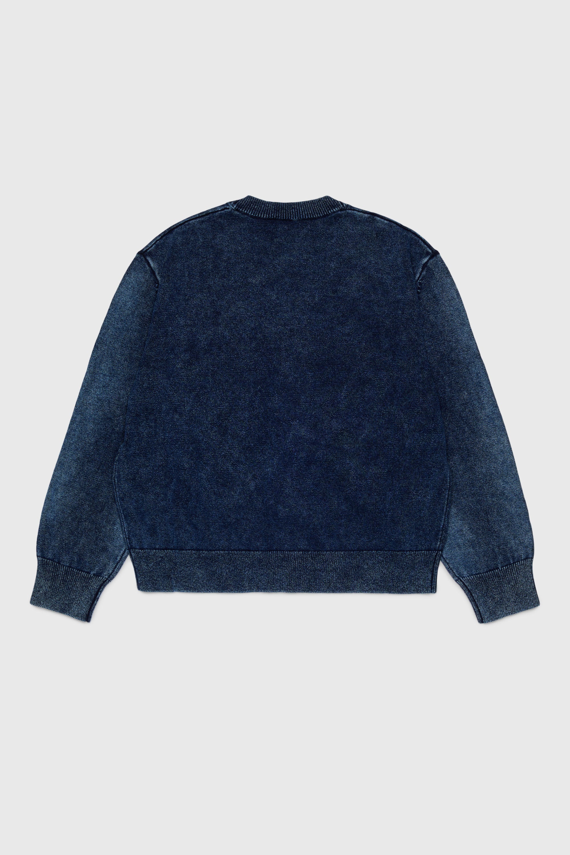 Diesel - KFINNIC CARDIGAN OVER, Cardigan effet denim avec motif ph&eacute;nix Homme in Bleu - 2