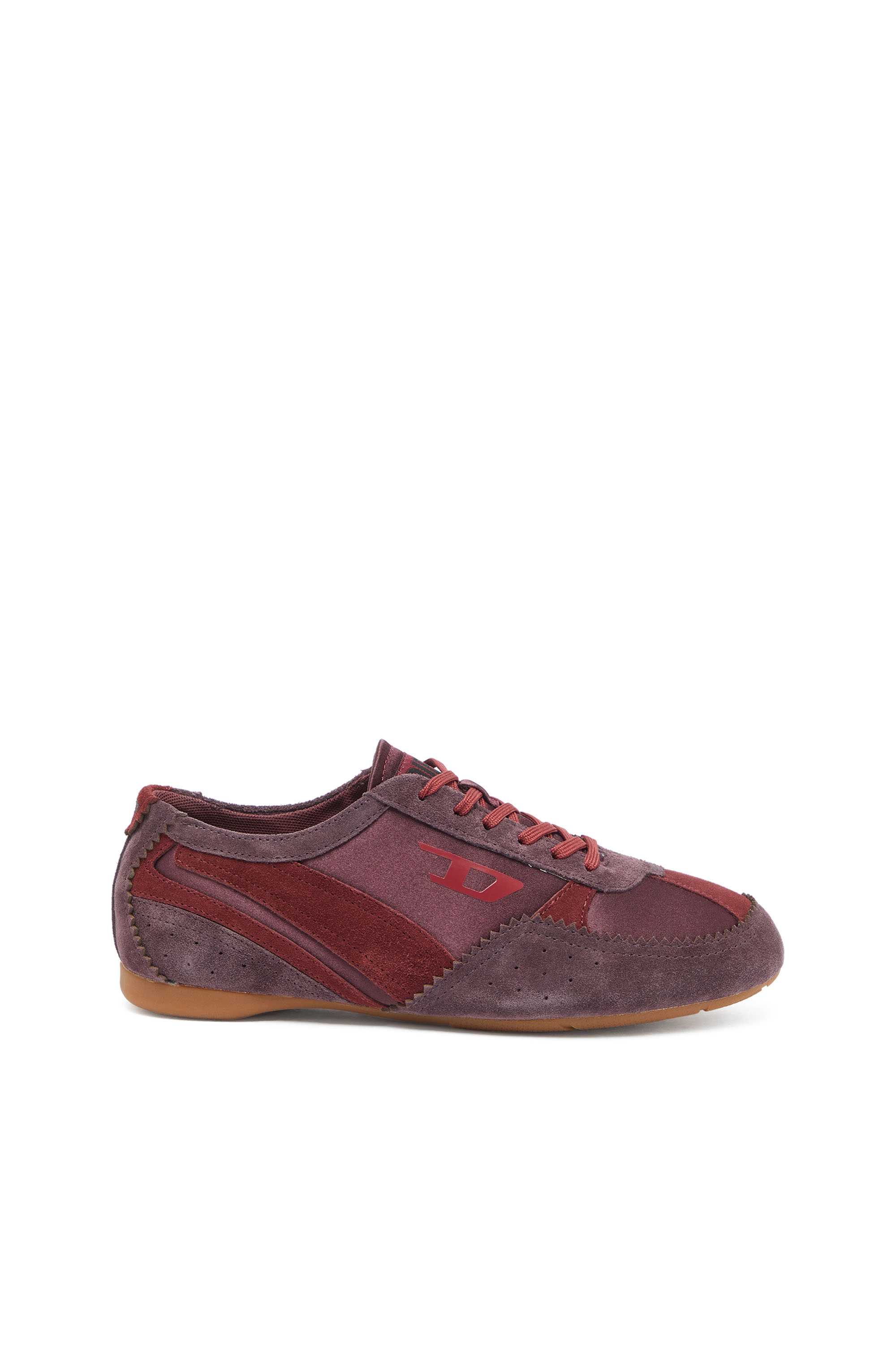 Diesel - D-MILE LOW II W, D-Mile-Baskets avec empi&egrave;cements en su&egrave;de Femme in Rouge - 1
