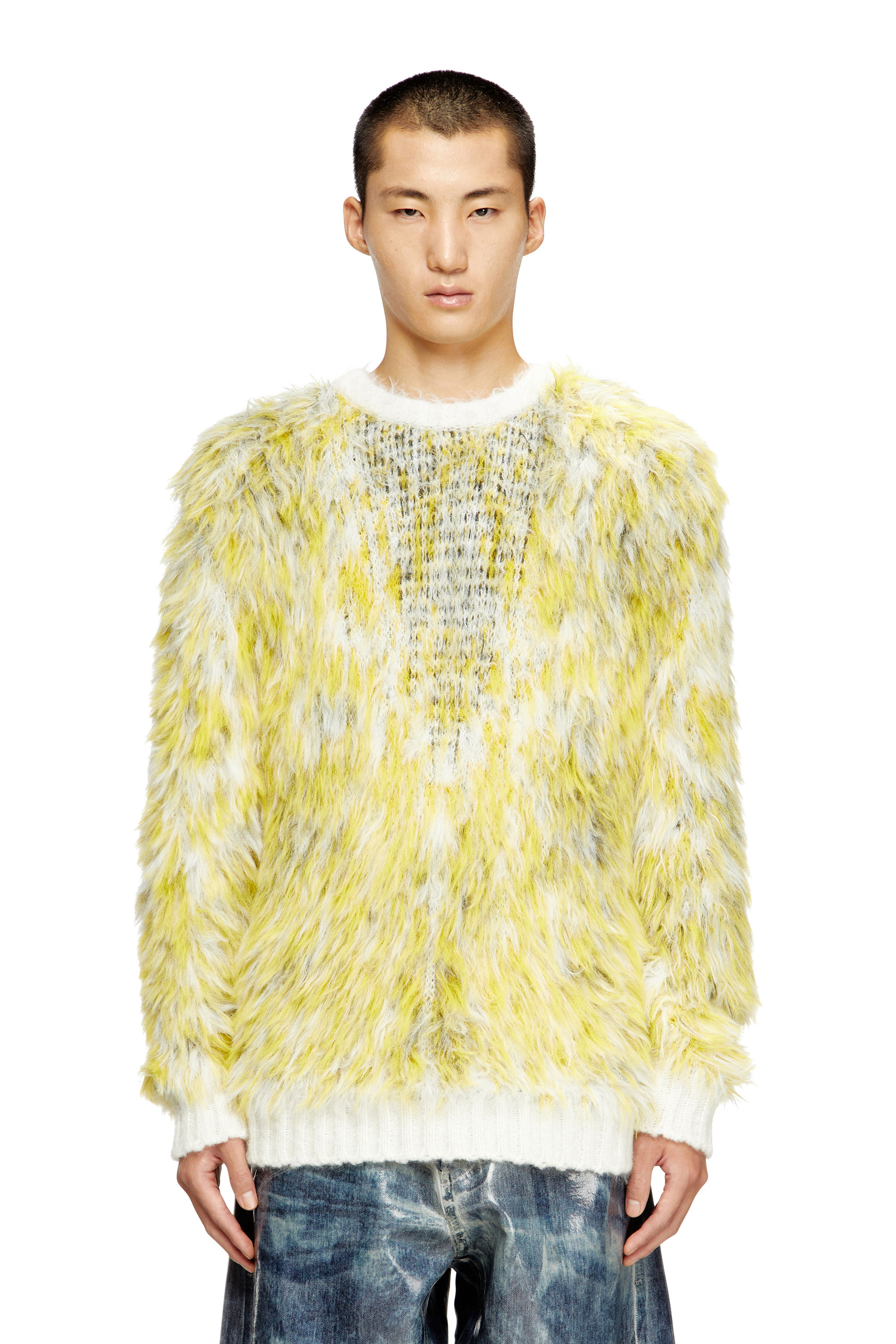 Diesel - K-ALLEN, Pull en maille jacquard duveteuse Homme in Polychrome - 1