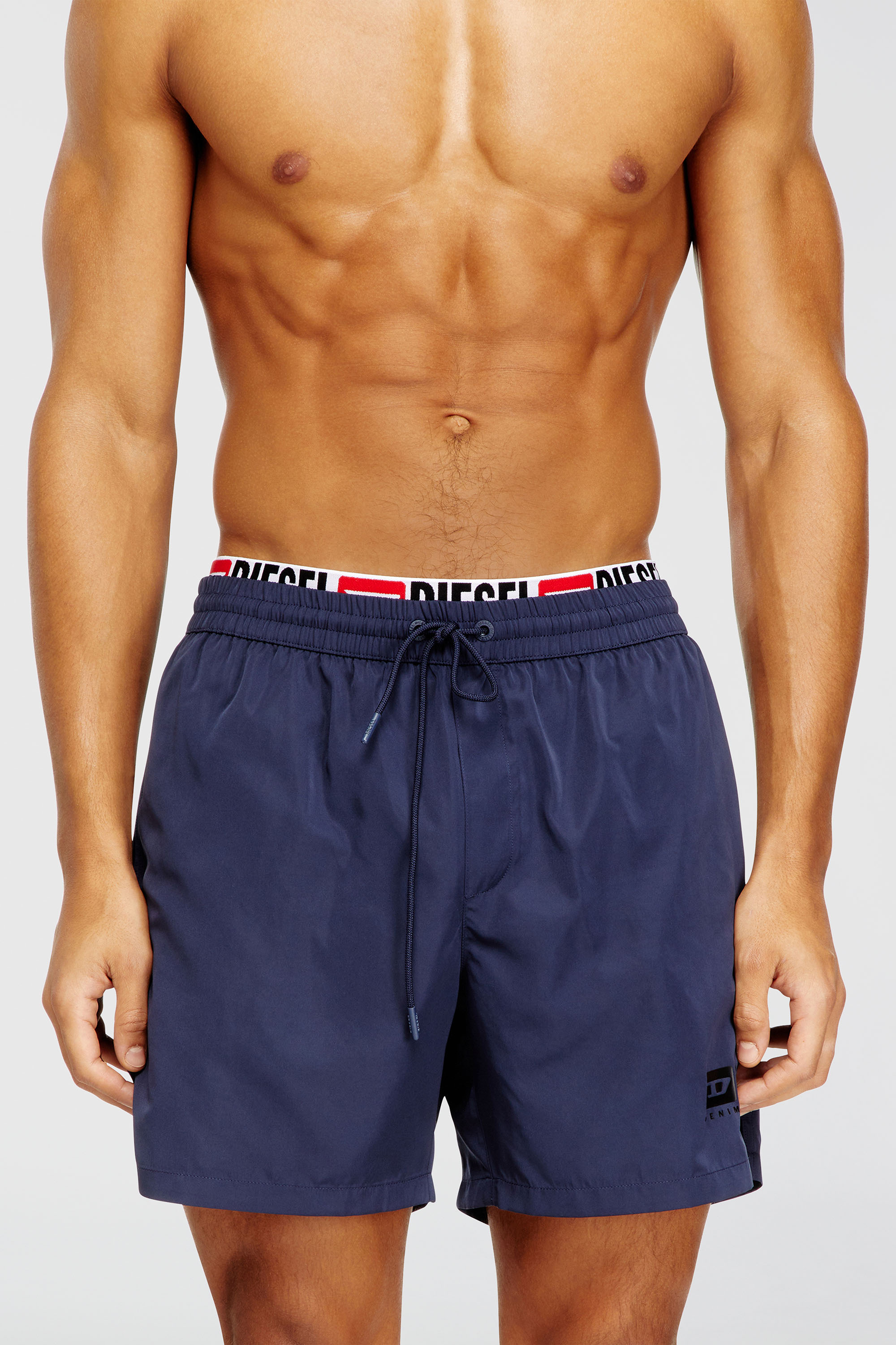 Short de bain court avec imprim&eacute; logo