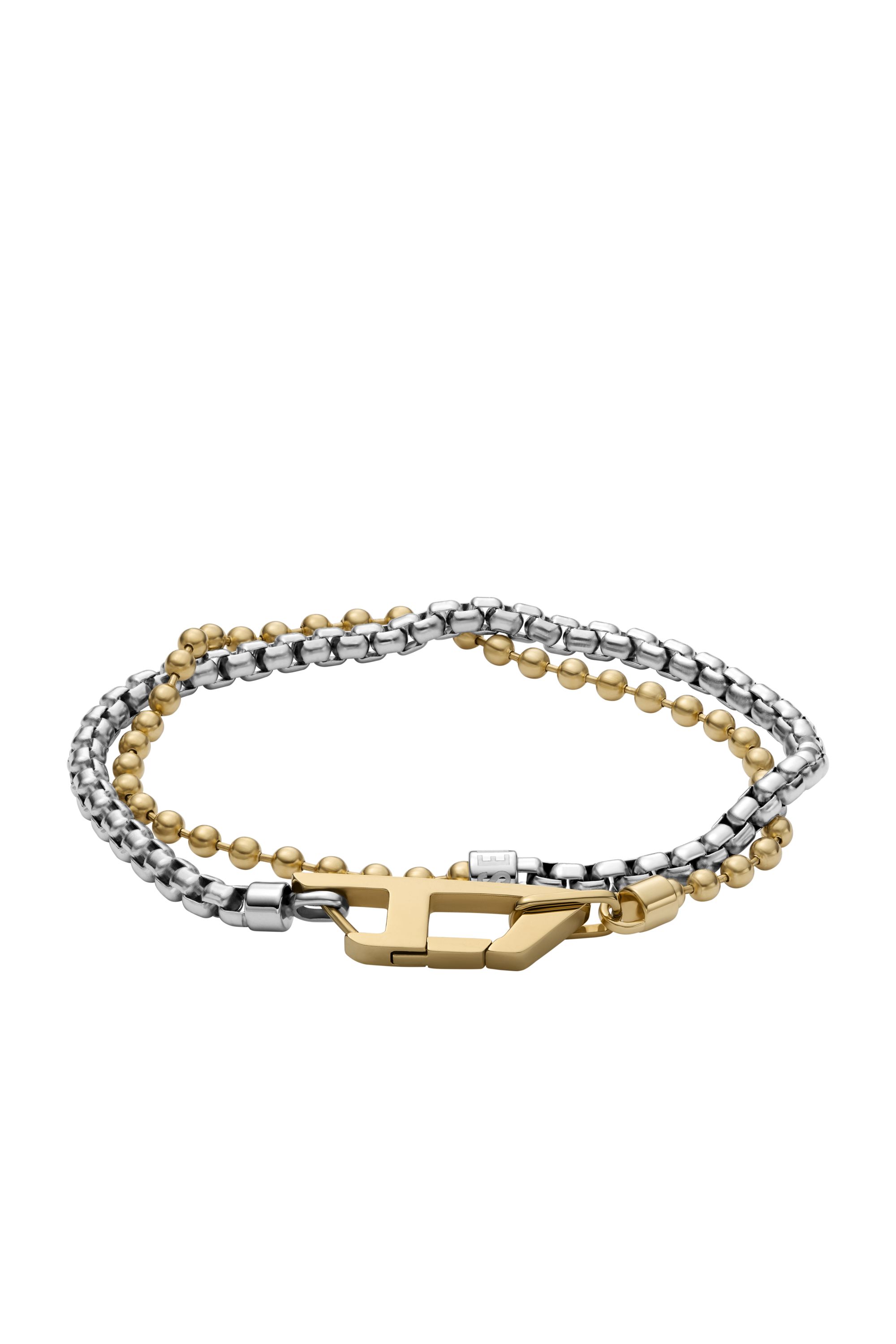 Diesel - DX1570931 JEWEL, Bracelet chaîne en acier inoxydable bicolore Mixte in Gris argenté - 1