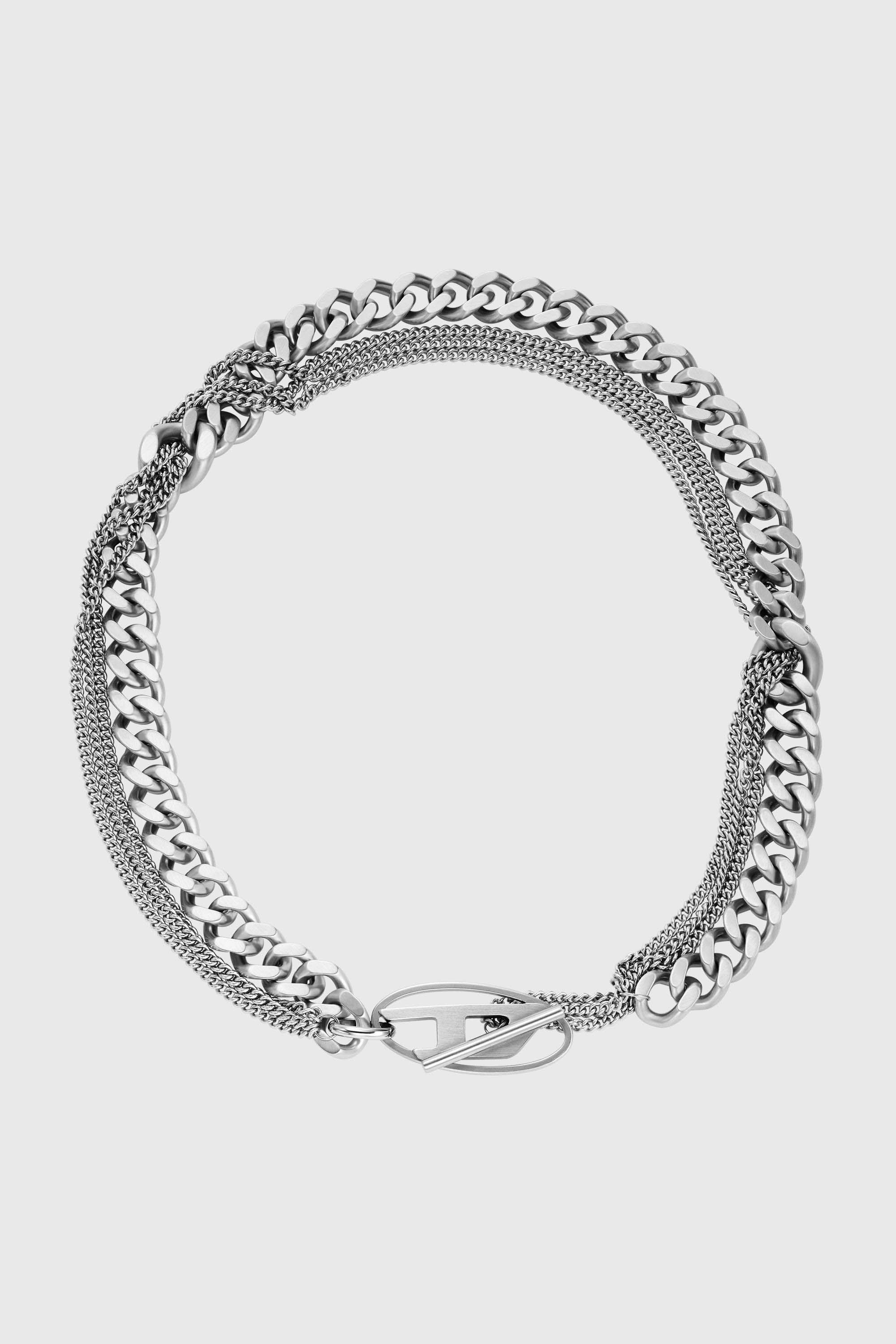Diesel - DX1549040 JEWEL, Collier cha&icirc;ne en acier inoxydable Mixte in Gris argent&eacute; - 1