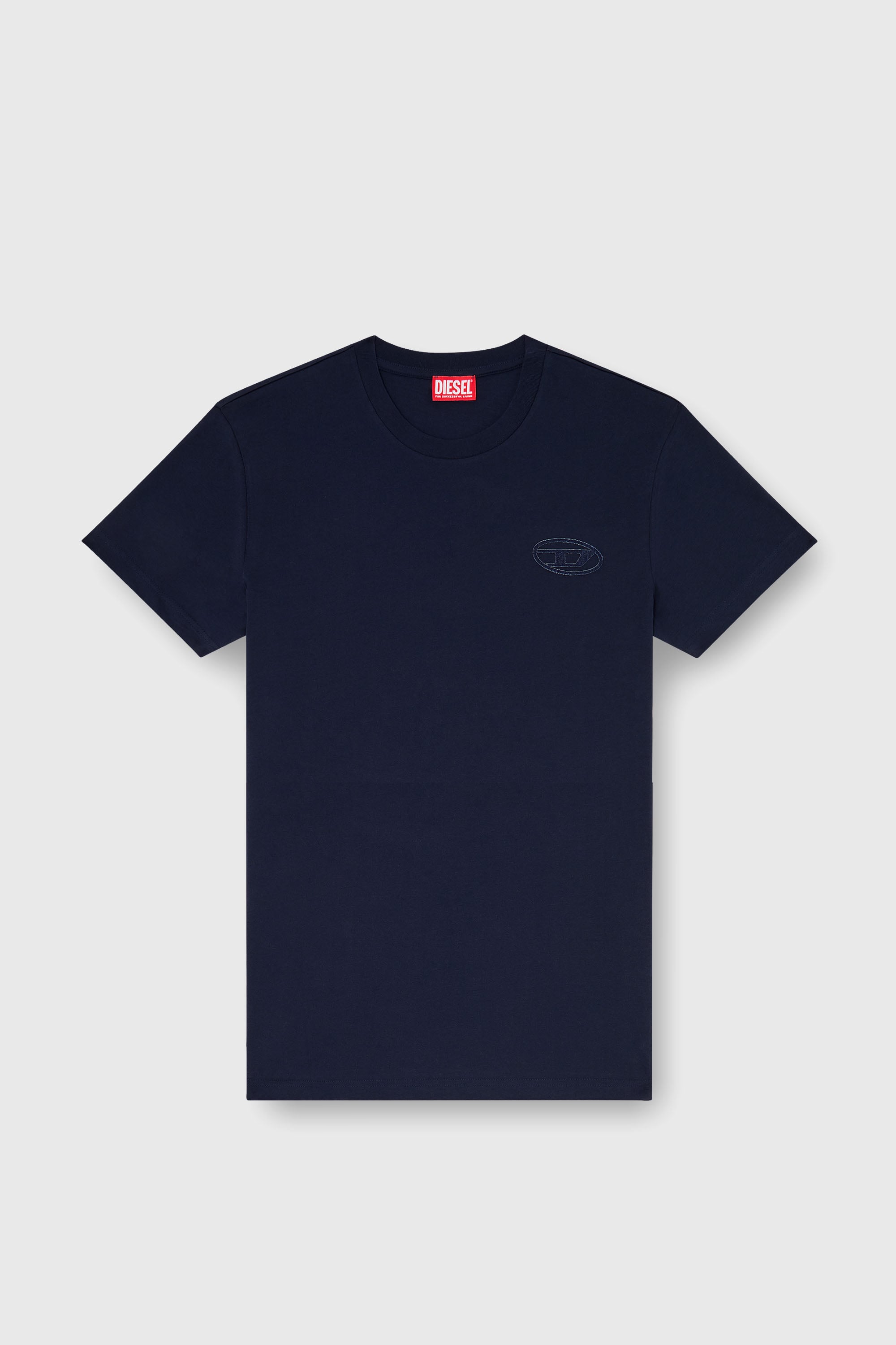 Diesel - T-DIEGO-T92, T-shirt en coton avec logo Oval D Homme in Bleu - 2