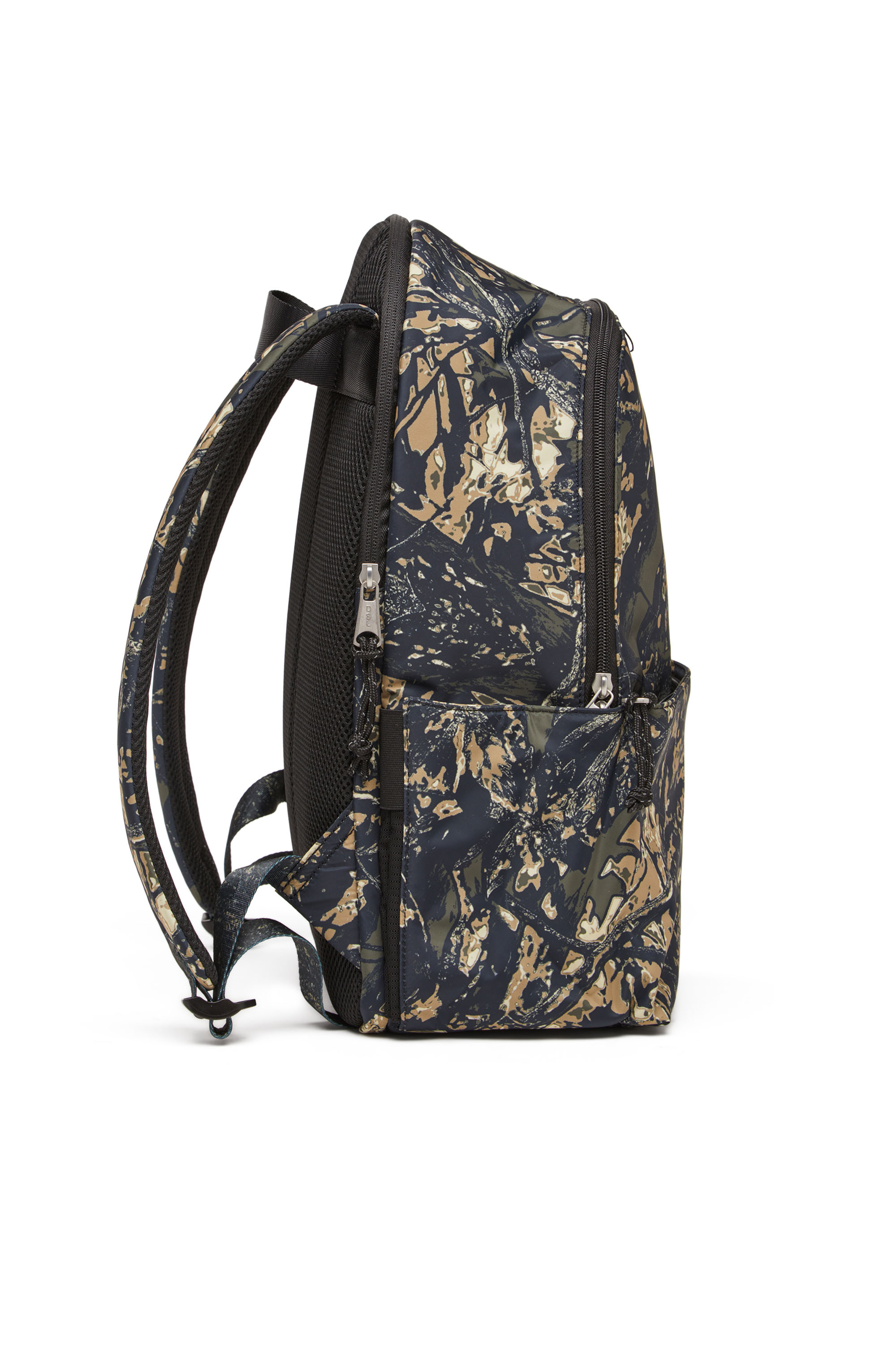 Diesel - D-PACK BACKPACK X, Backpack in camo-print fabric Mixte in Vert - 2