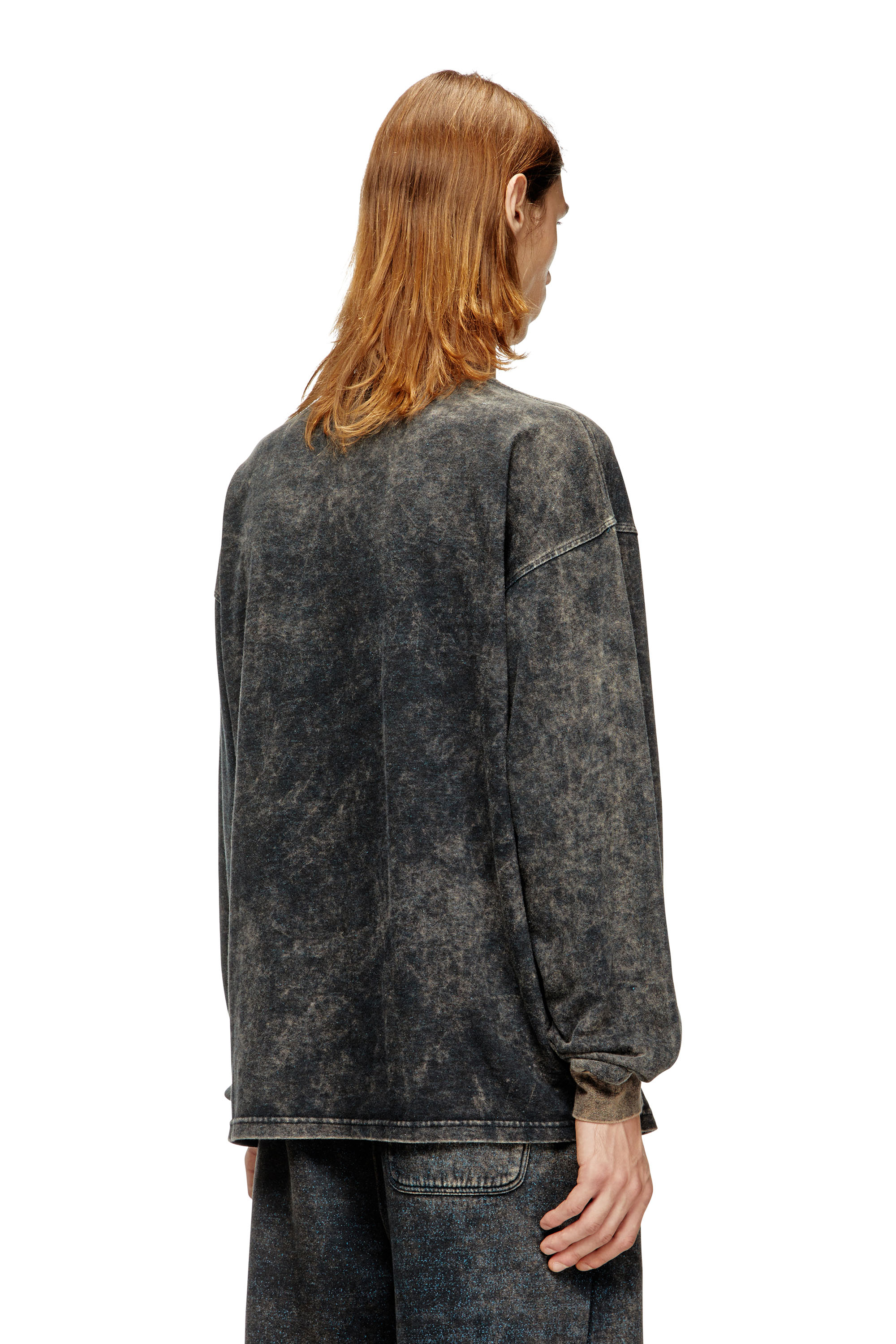 Diesel - T-BOXT-LS-T3, T-shirt en coton à manches longues Homme in Noir - 4