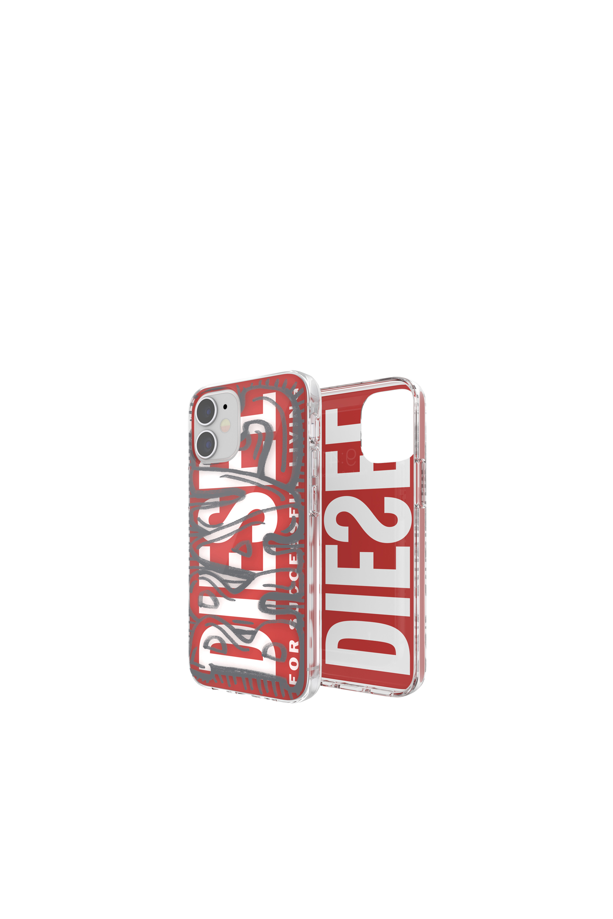 Diesel - 42566 STANDARD CASE, Coque en TPU ultra-léger pur iPhone 12 Mini Mixte in Rouge - 1