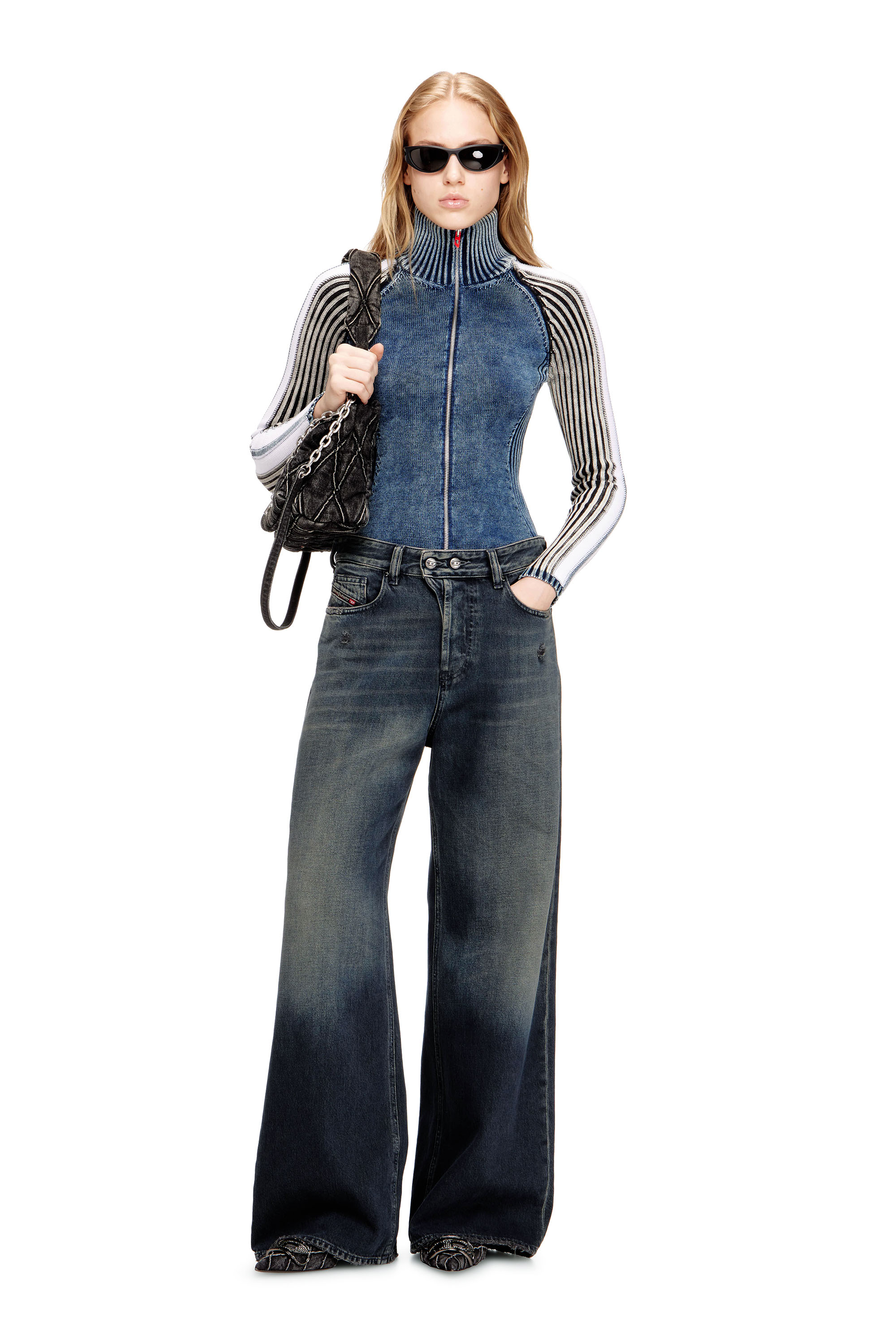 Diesel - Relaxed Jeans 1996 D-Sire 09N67 Mixte, Bleu Fonc&eacute; - Image 1