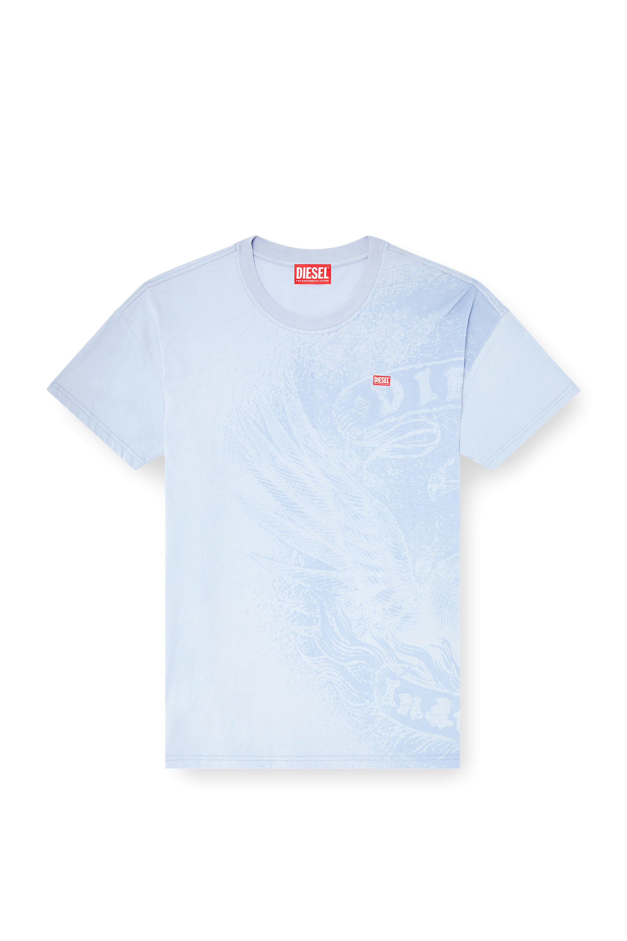 Diesel - T-BOXT-AA3, T-shirt d&eacute;contract&eacute; avec impressions pigmentaires Homme in Bleu - 2