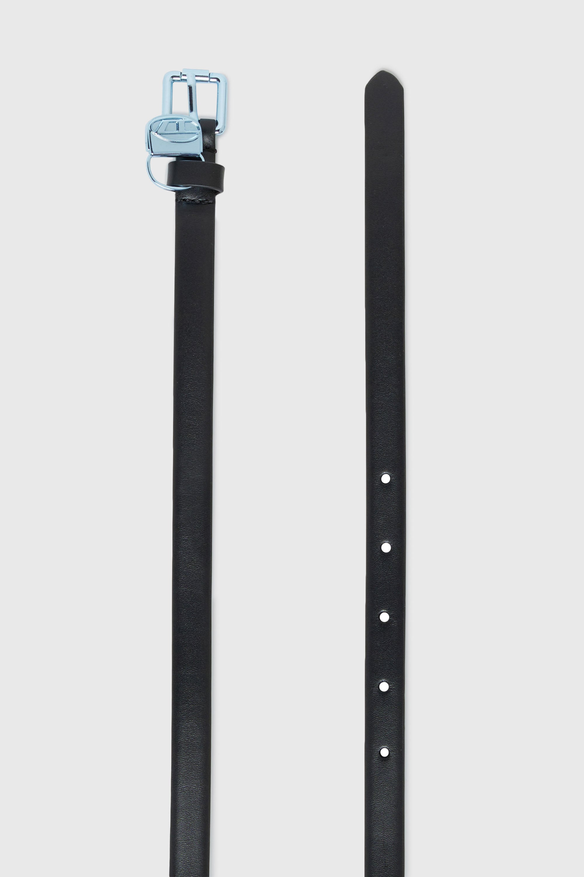 Diesel - BCHARMY, 1,5 cm ceinture en cuir slim avec boucle m&eacute;tallique et pendentif Femme in Noir - 2