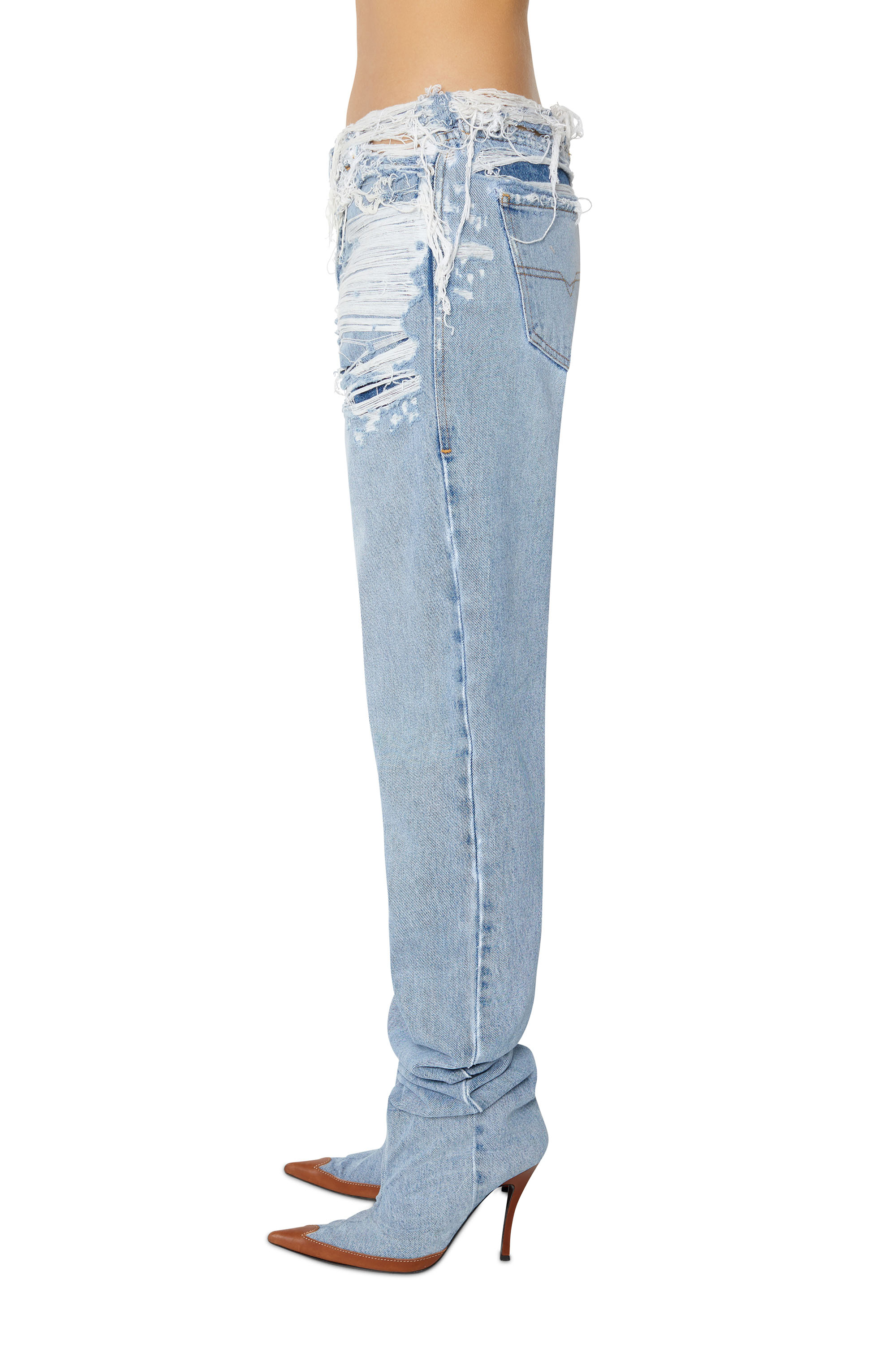 Diesel - Straight Jeans 1956 D-Tulip 007N7, Bleu Clair - Image 5