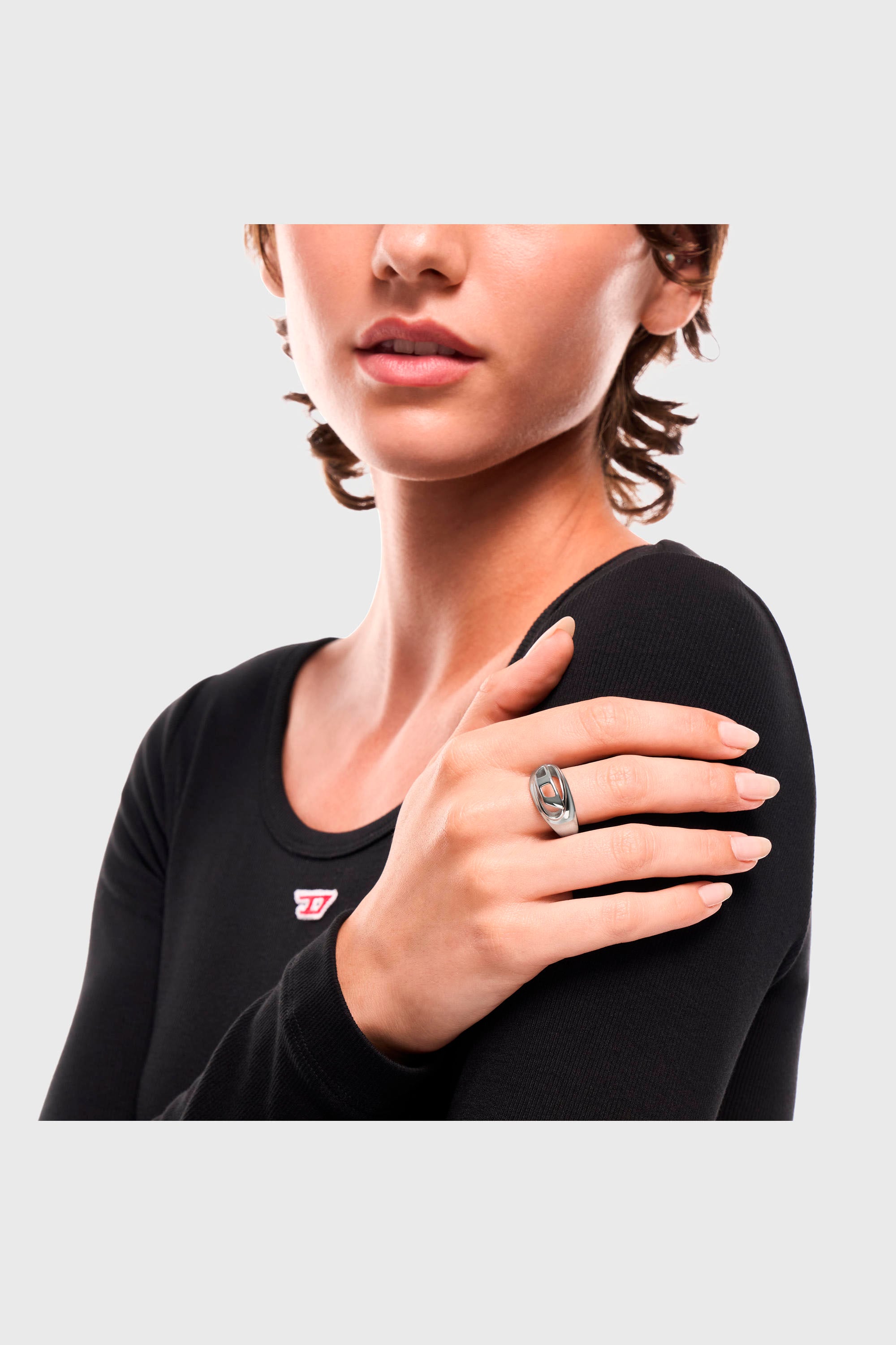 Diesel - DX1715040, Bague bande en acier inoxydable Mixte in Gris argent&eacute; - 4