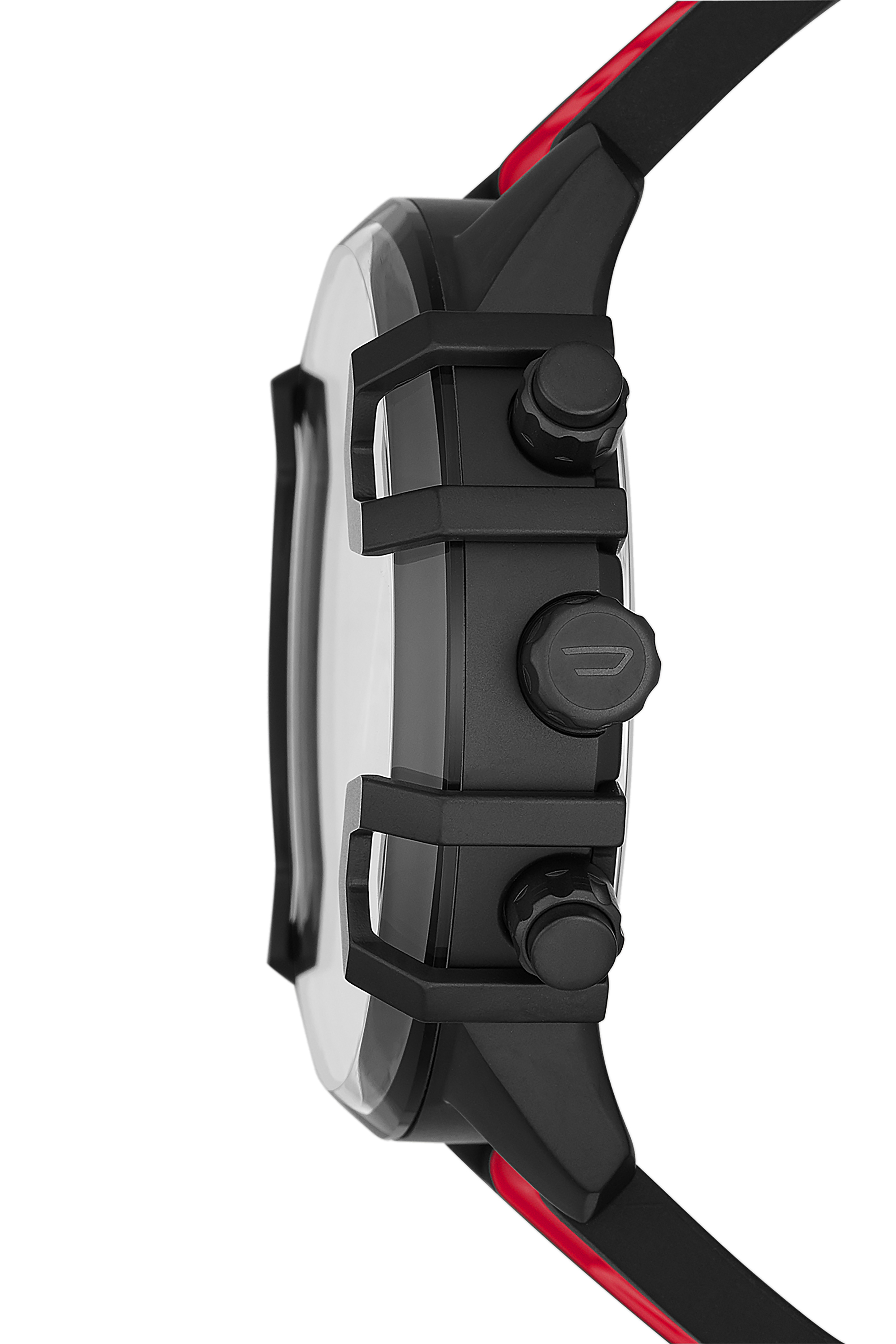 Diesel - DZ4530, Montre Griffed chronographe en silicone rouge Homme in Rouge - 3