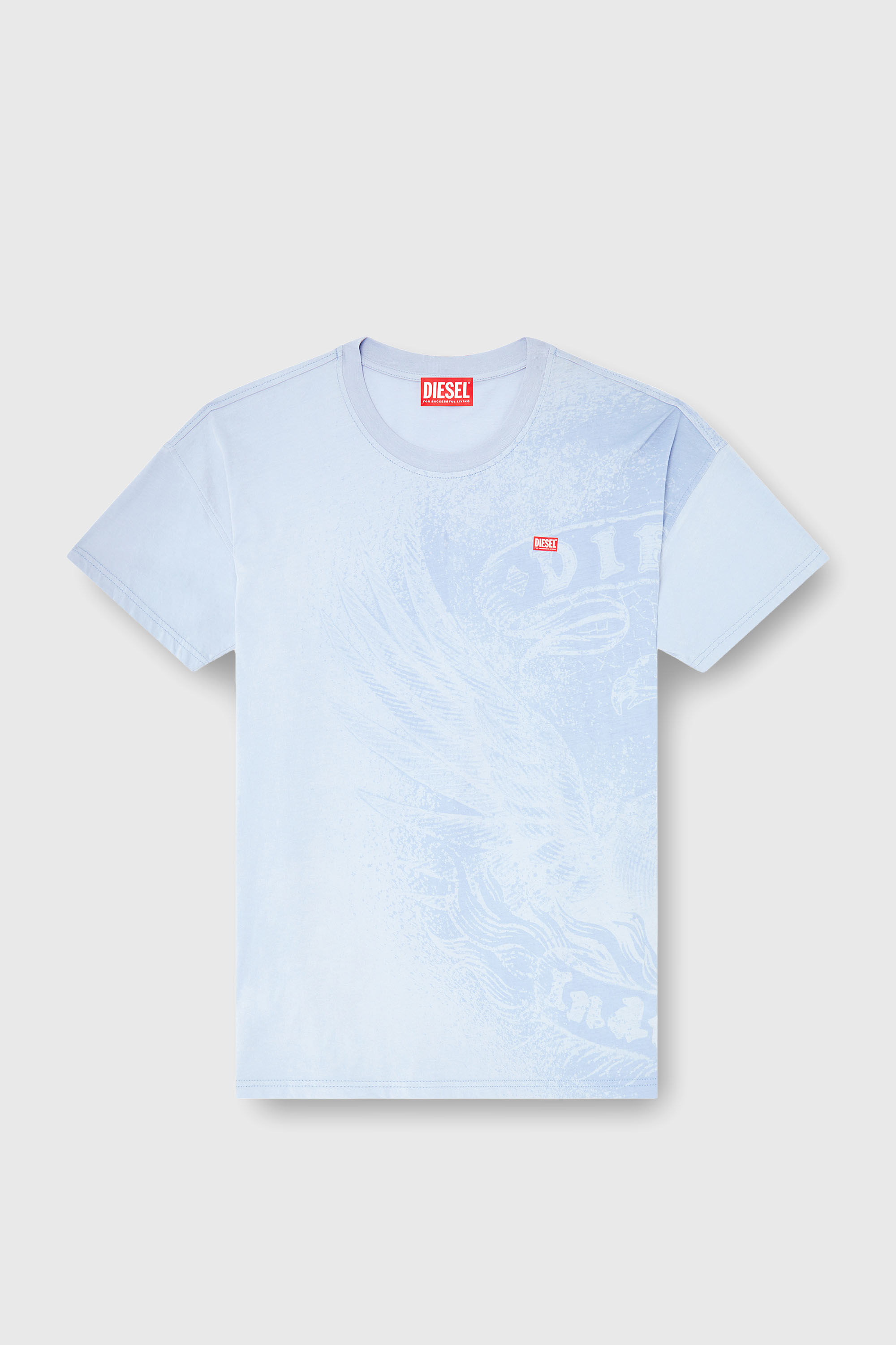 Diesel - T-BOXT-AA3, T-shirt d&eacute;contract&eacute; avec impressions pigmentaires Homme in Bleu - 2