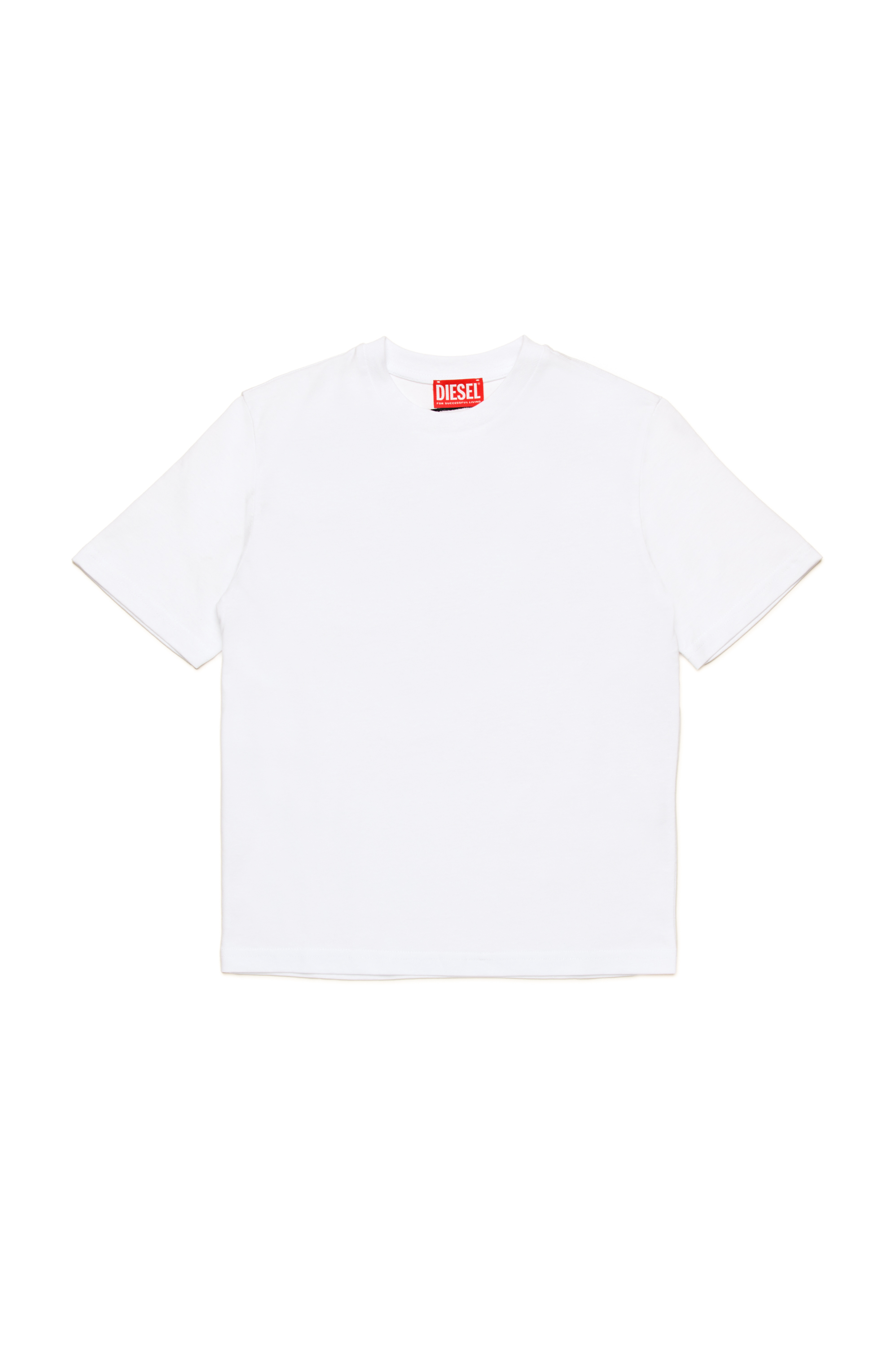 Diesel - TBOGGYMEGOVALD OVER, T-shirt avec mega broderie Oval D Homme in Blanc - 1