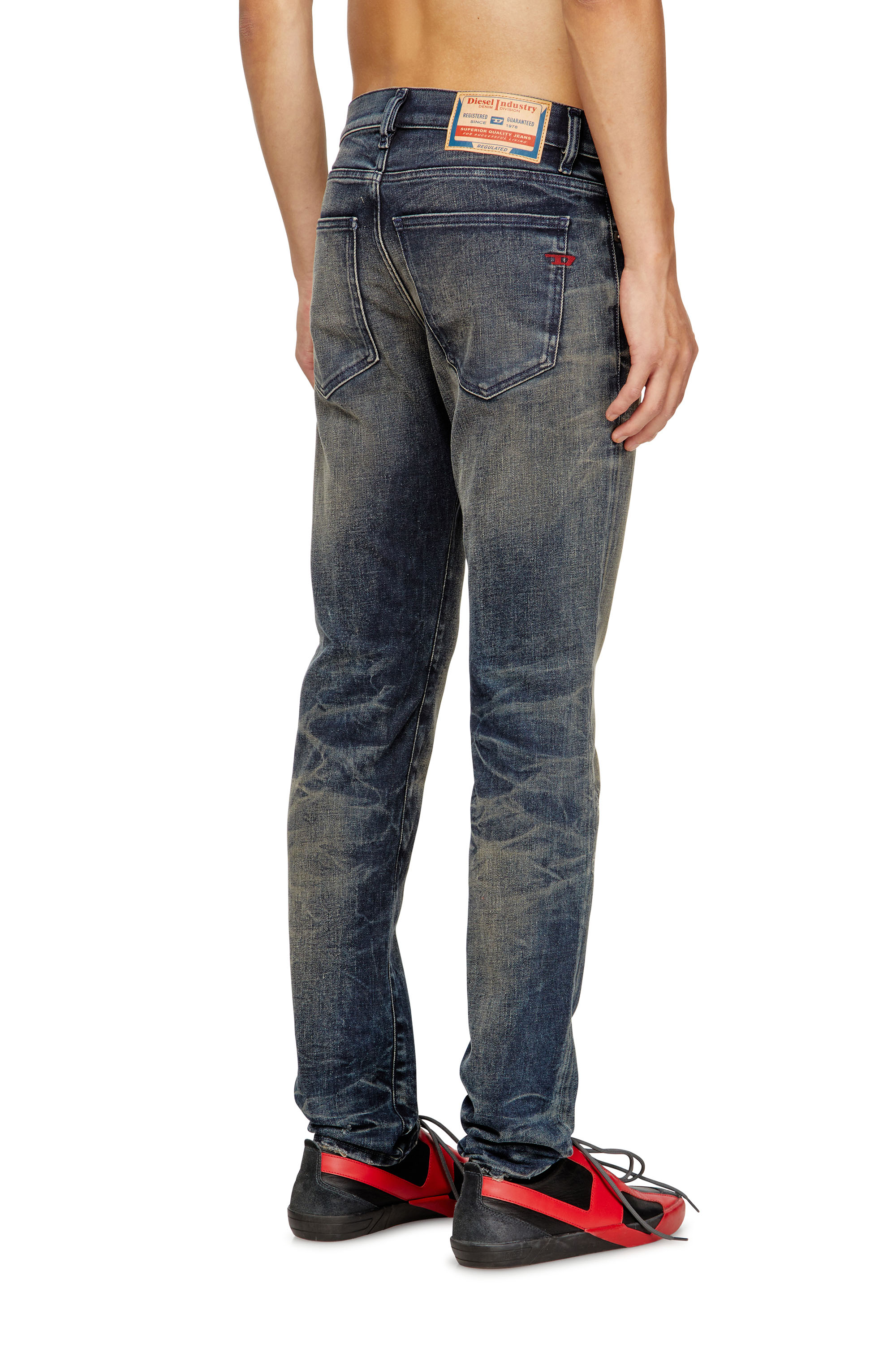 Diesel - Slim Jeans 2019 D-Strukt 09M46 Homme, Bleu Foncé - Image 4