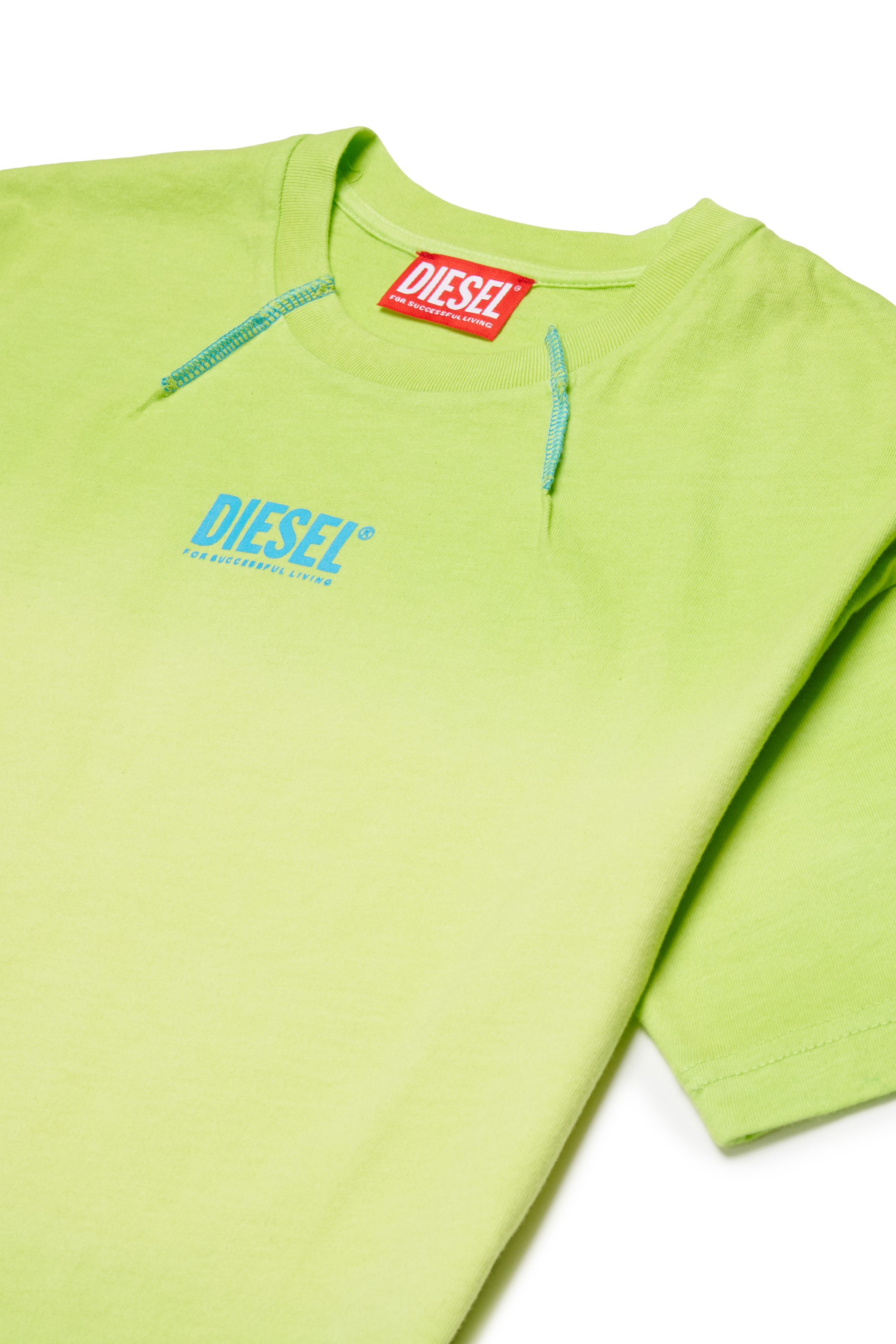 Diesel - TSHADE OVER, T-shirt en coton avec un effet ombr&eacute; Homme in Vert - 3