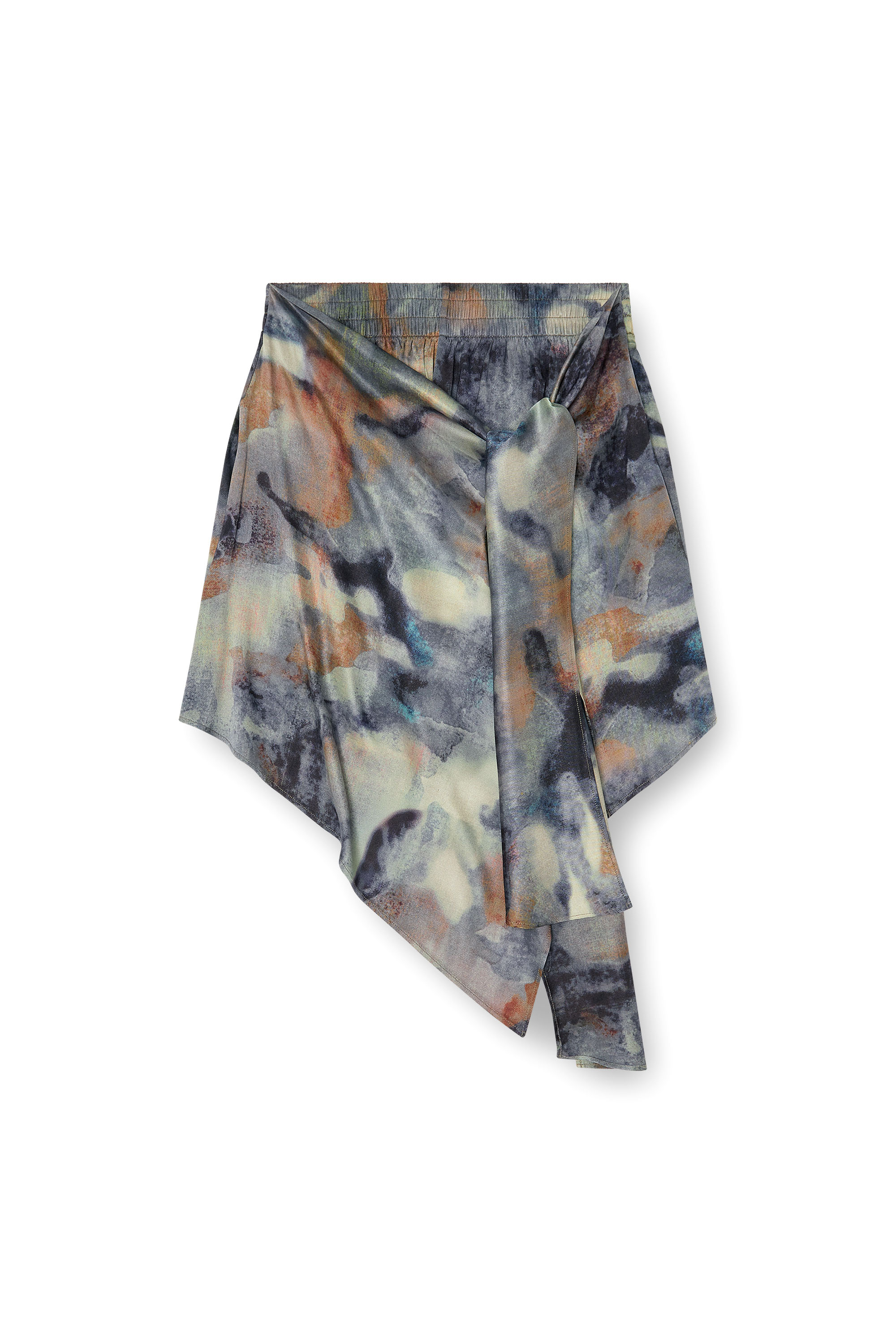 Diesel - S-TALIA, Short nou&eacute; en satin imprim&eacute; Femme in Polychrome - 3