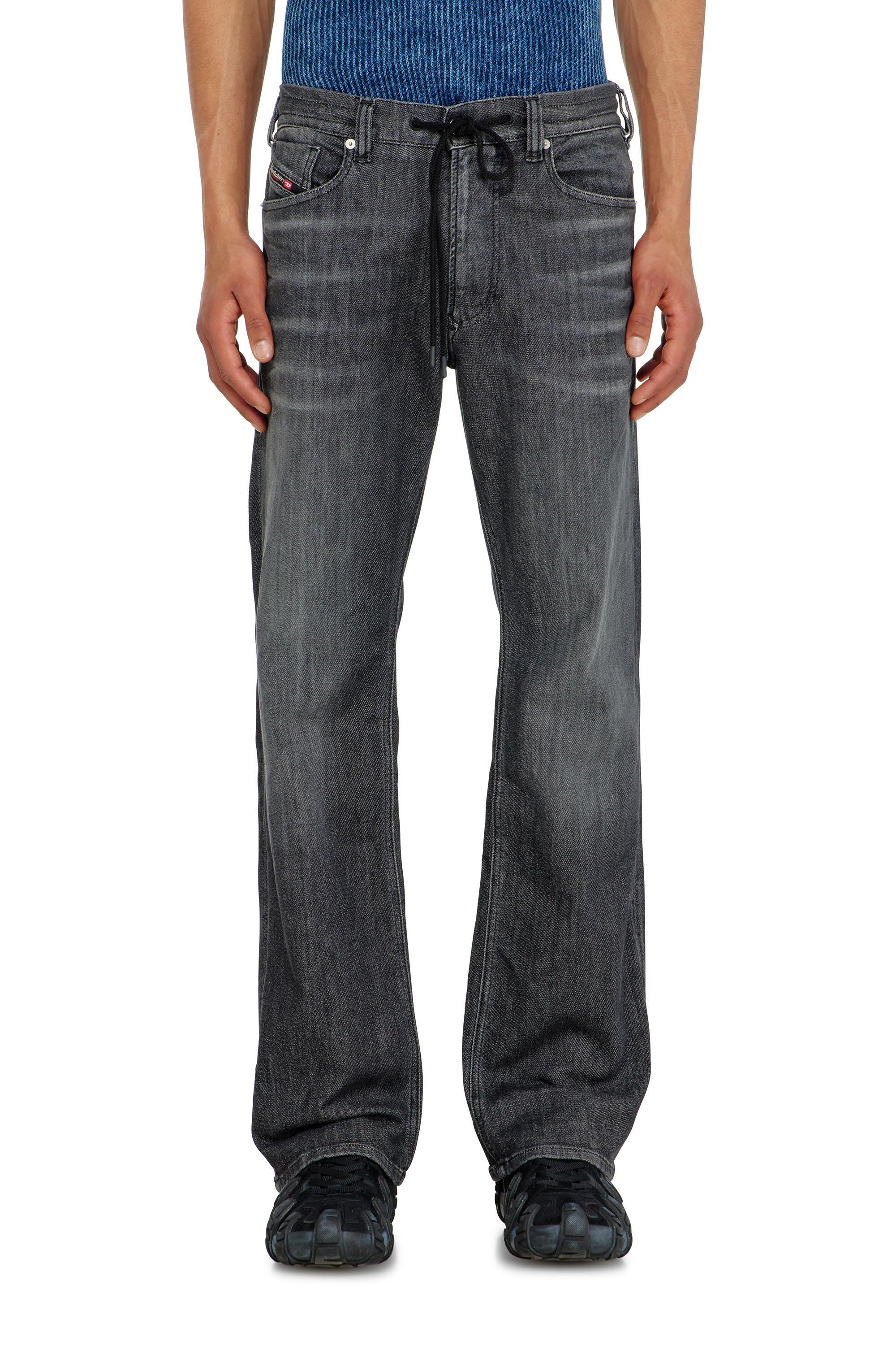 Diesel - Relaxed 2080 D-Reel Joggjeans&reg; 09M66 Homme, Noir/Gris fonc&eacute; - Image 2
