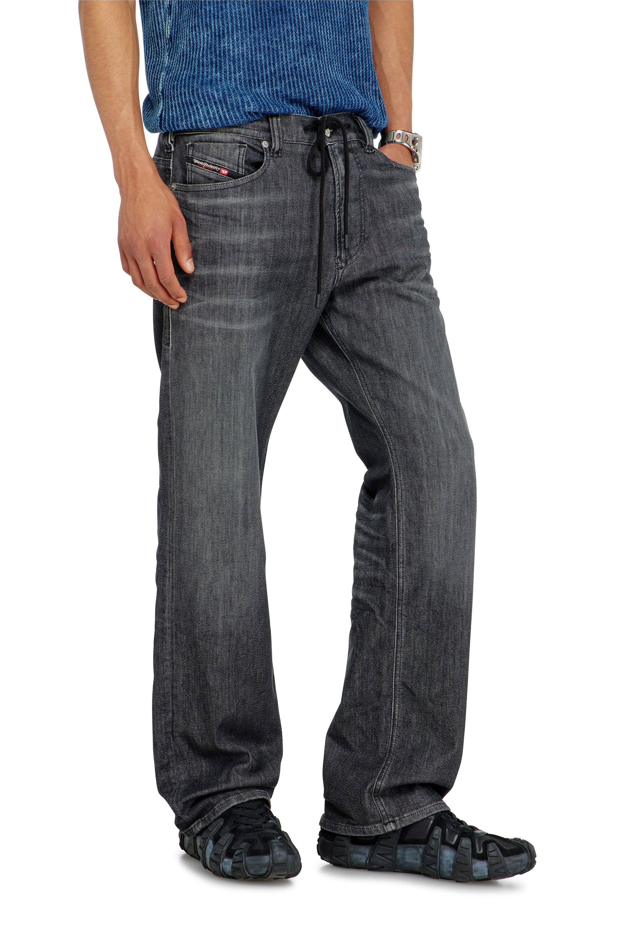 Diesel - Relaxed 2080 D-Reel Joggjeans&reg; 09M66 Homme, Noir/Gris fonc&eacute; - Image 5