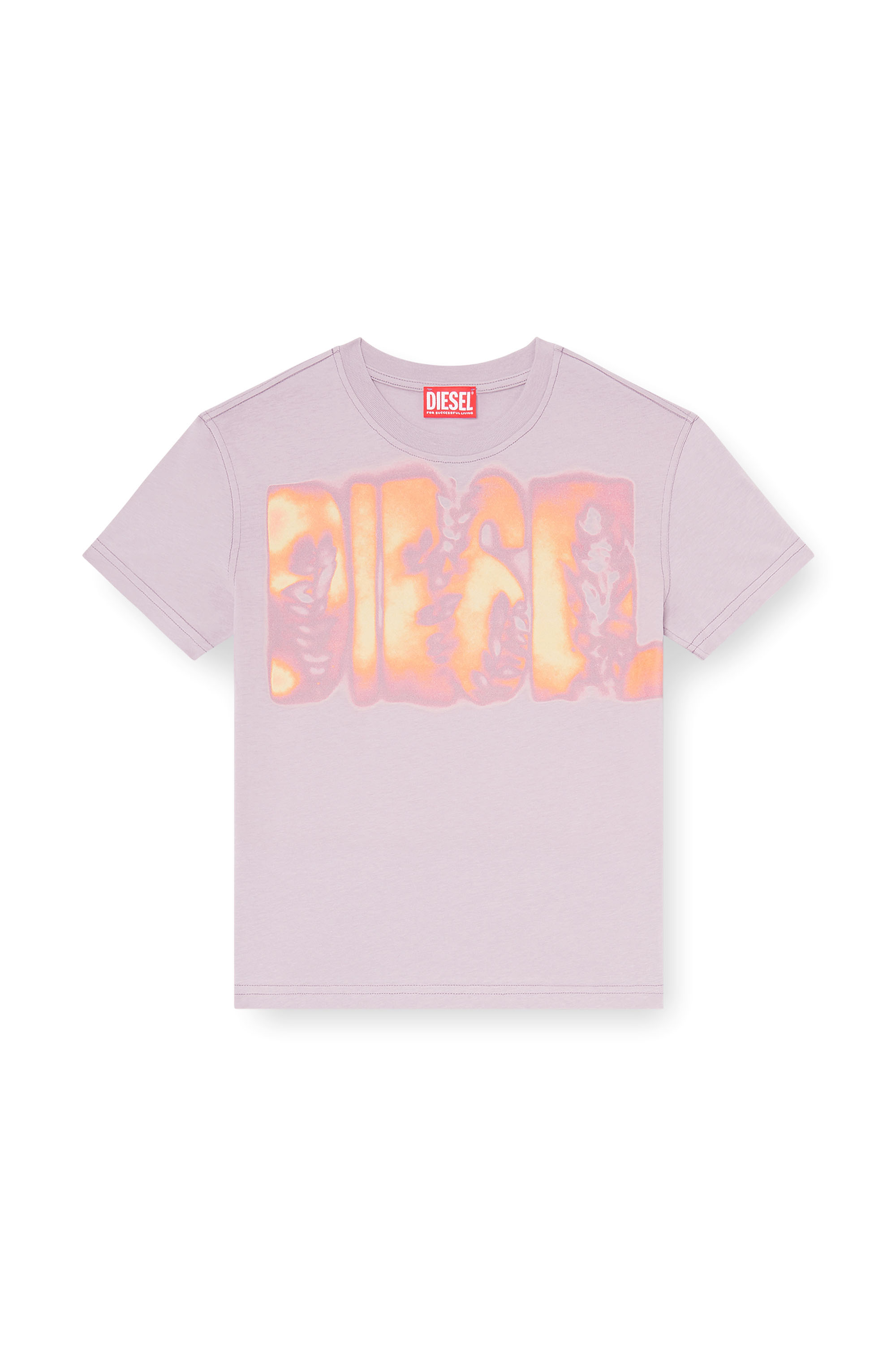 Diesel - T-ILA-AA3, T-shirt ajust&eacute;e en jersey avec imprim&eacute; graphique Femme in Violet - 3