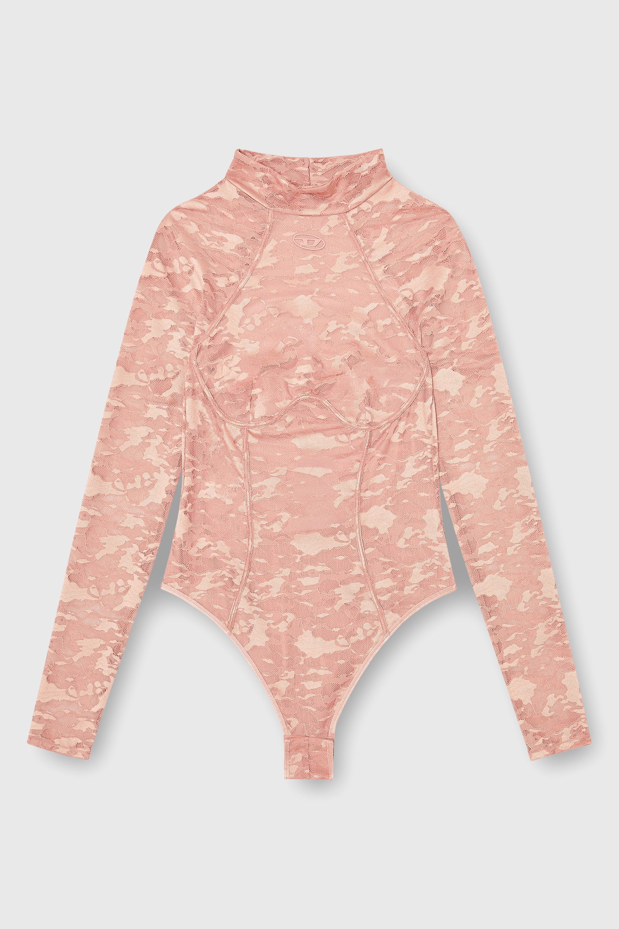 Diesel - VIVIAN-UTLT, Body en dentelle nylon avec dos ouvert Femme in Rose - 2