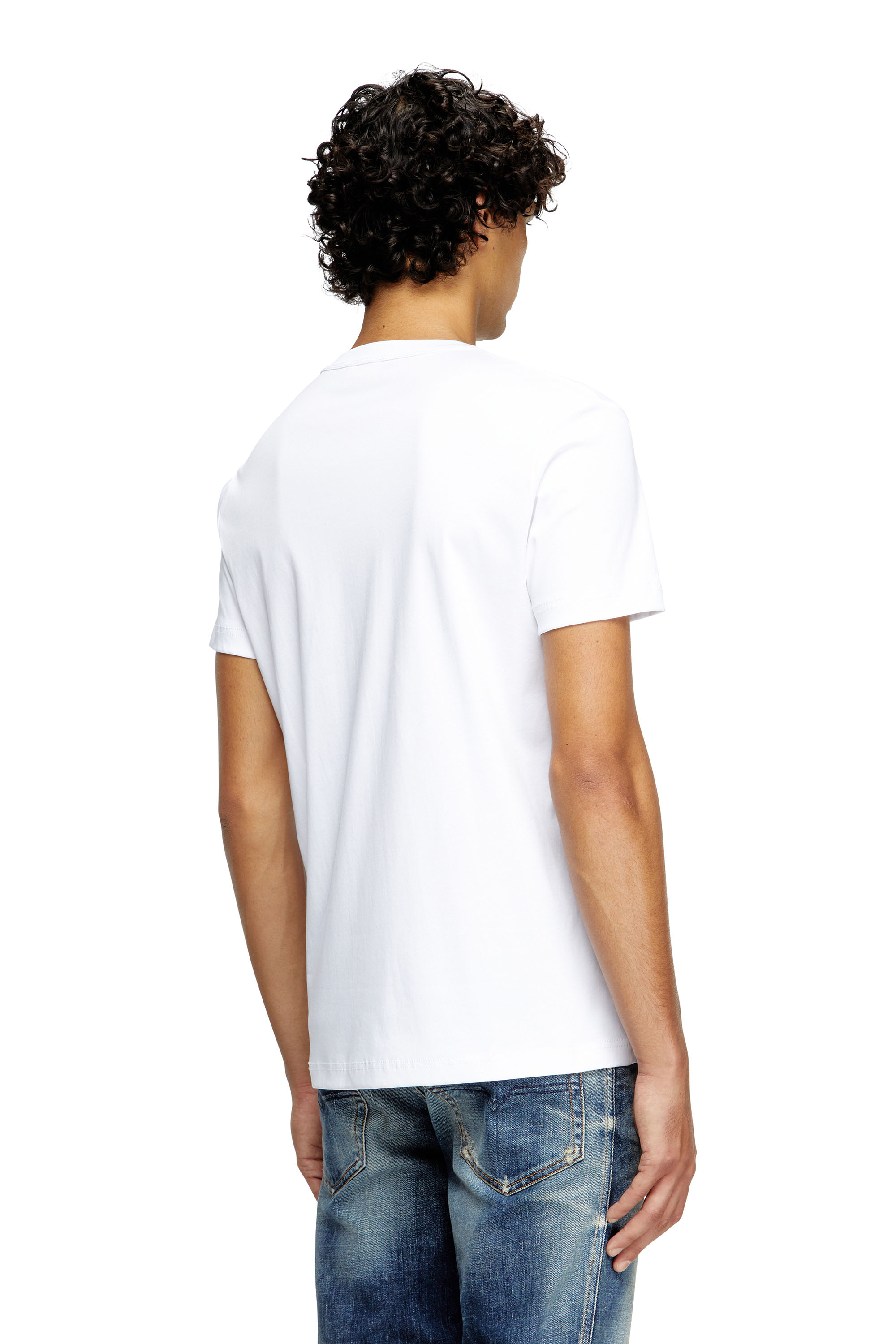Diesel - T-MIEGOR-K77, T-shirt en coton mercerisé Homme in Blanc - 4