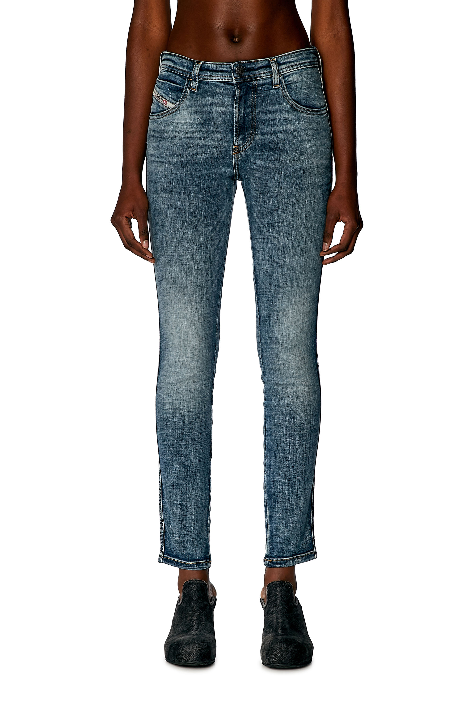 Diesel - Skinny Jeans 2015 Babhila 0PFAW, Bleu moyen - Image 1