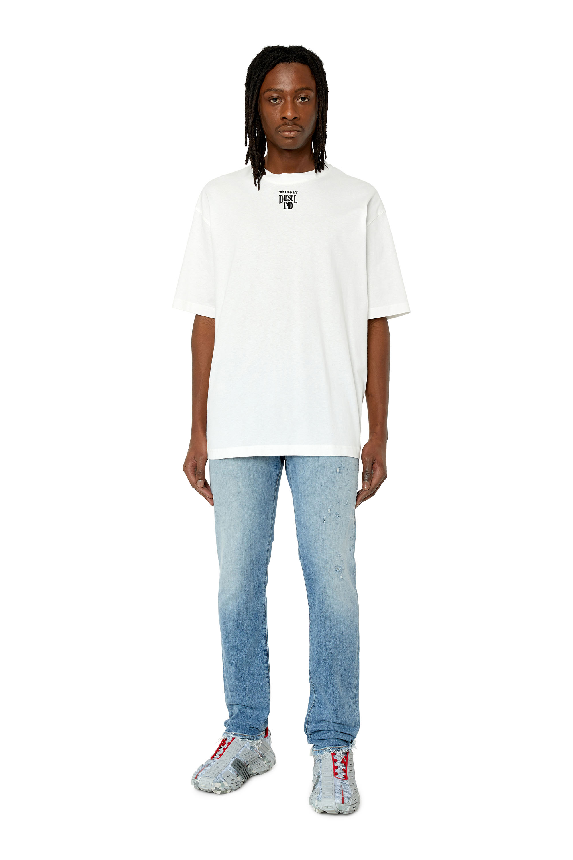 Diesel - 2019 D-Strukt 09E73 Slim Jeans, Bleu Clair - Image 5
