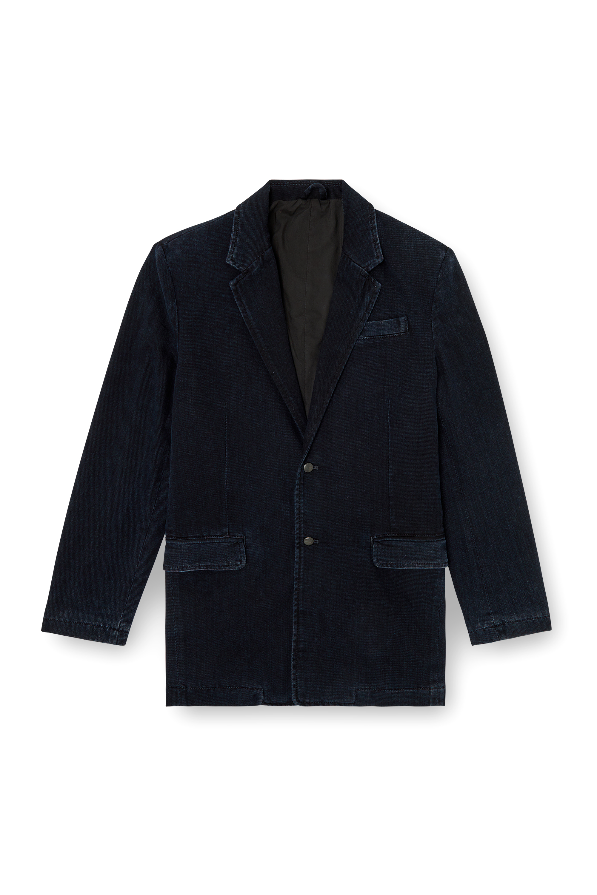 Diesel - D-REGER-D, Blazer en denim strié Mixte in Bleu - 2