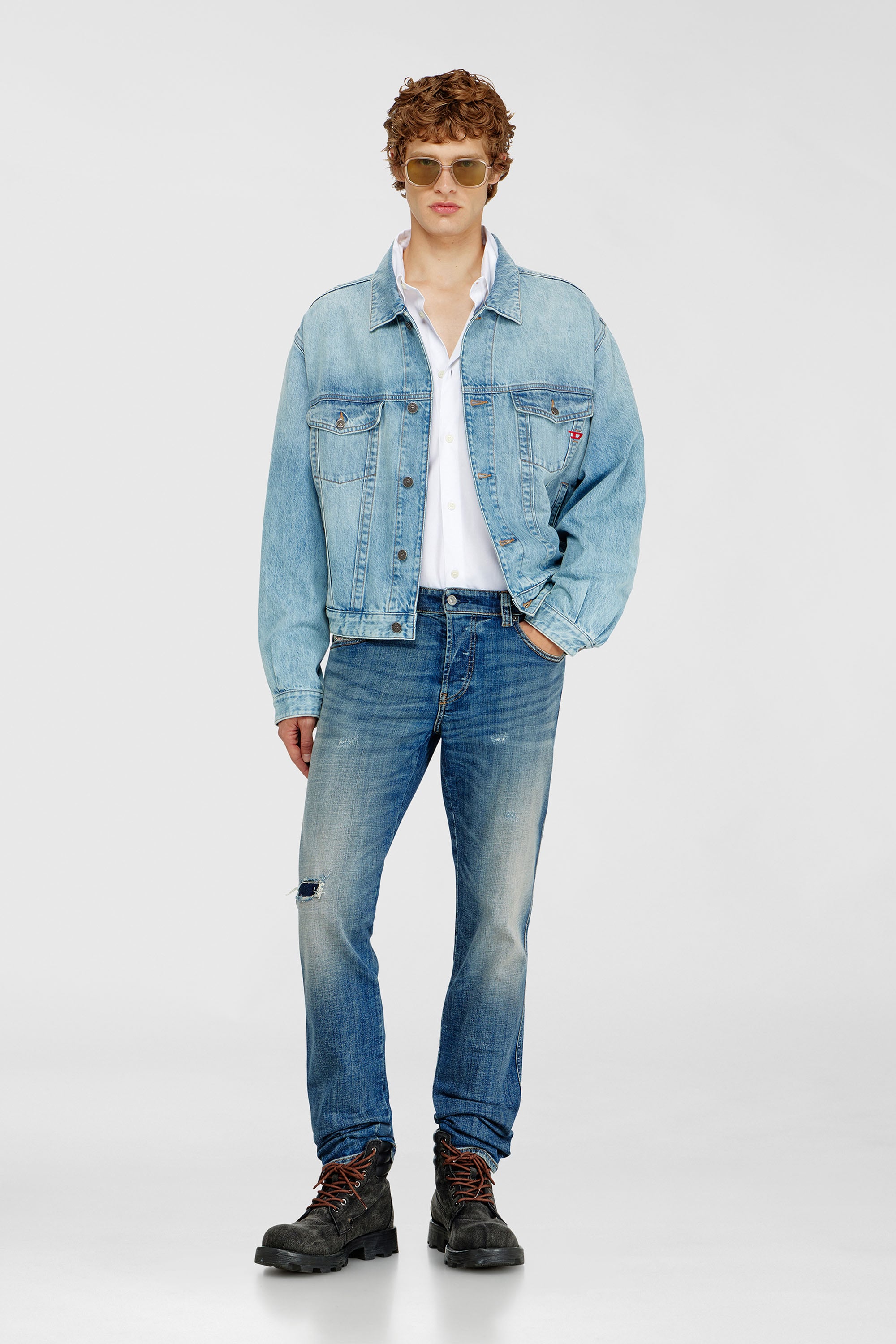 Diesel - D-RANGER, Veste trucker en denim Mixte in Bleu - 2