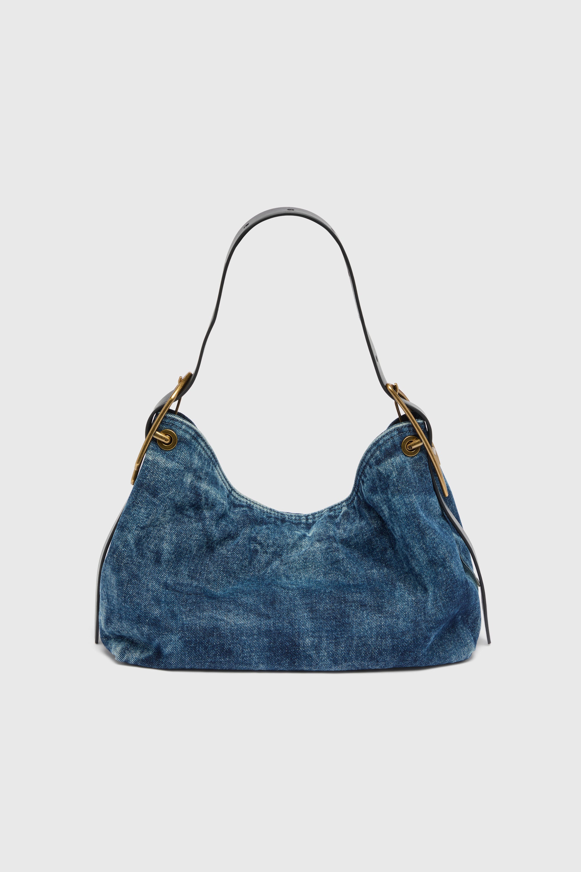 Diesel - D-LINE HOBO S, D-Line-Sac &agrave; bandouli&egrave;re en denim Femme in Bleu - 3