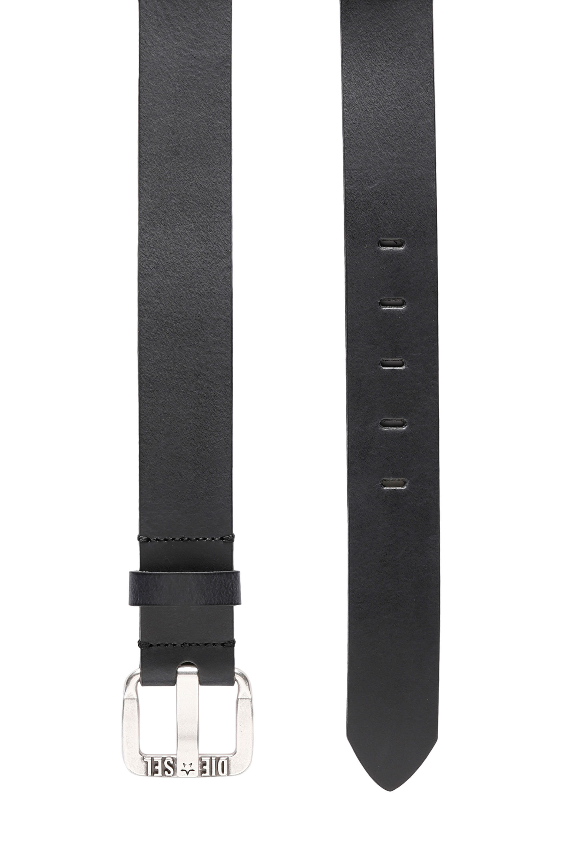 Diesel - B-STAR II, Ceinture 3.9 cm en cuir avec boucle logo étoile en métal Homme in Noir - 3
