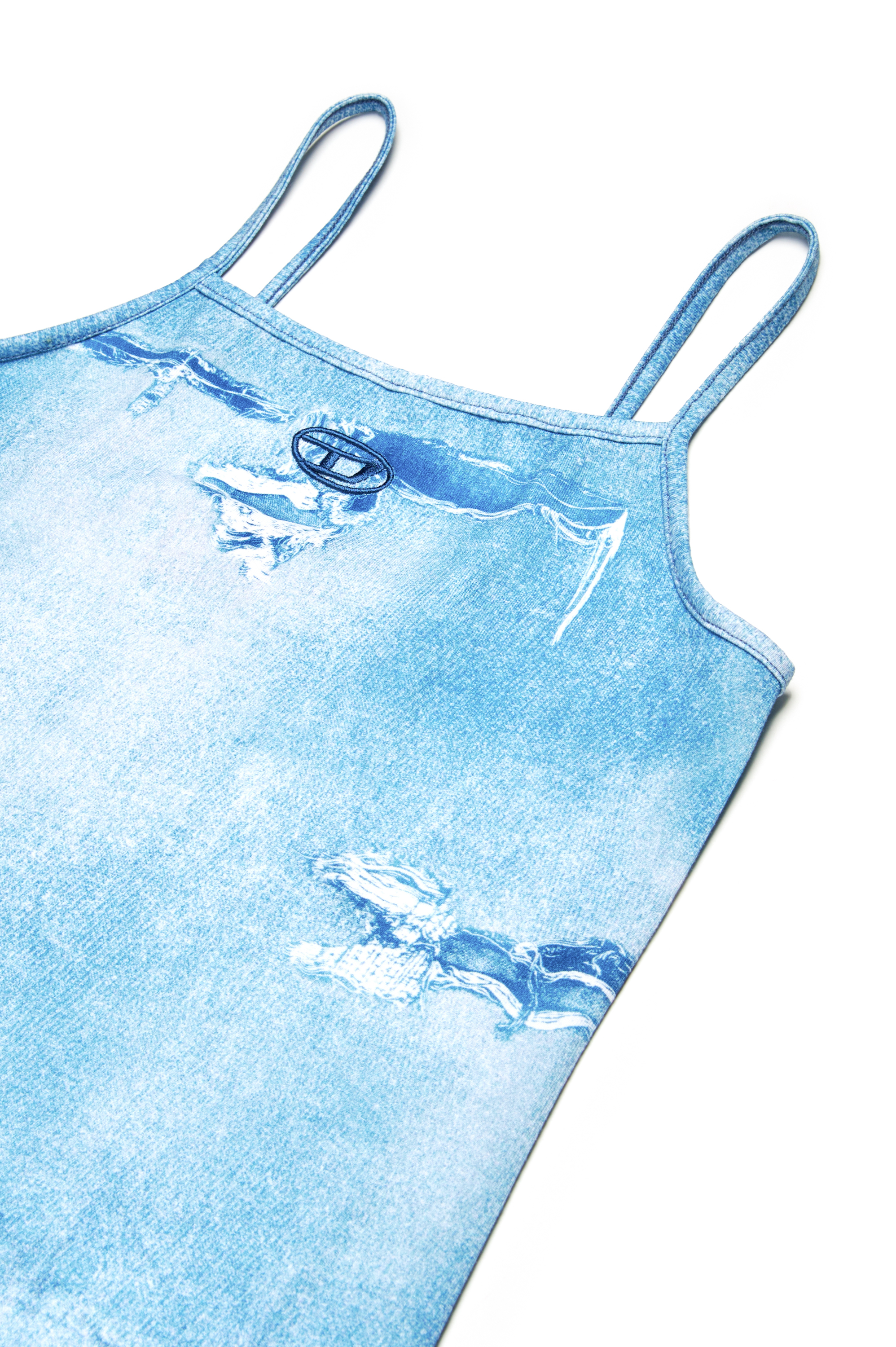 Diesel - DHOPPYN, Robe courte avec imprim&eacute; Camouflower Femme in Bleu - 3