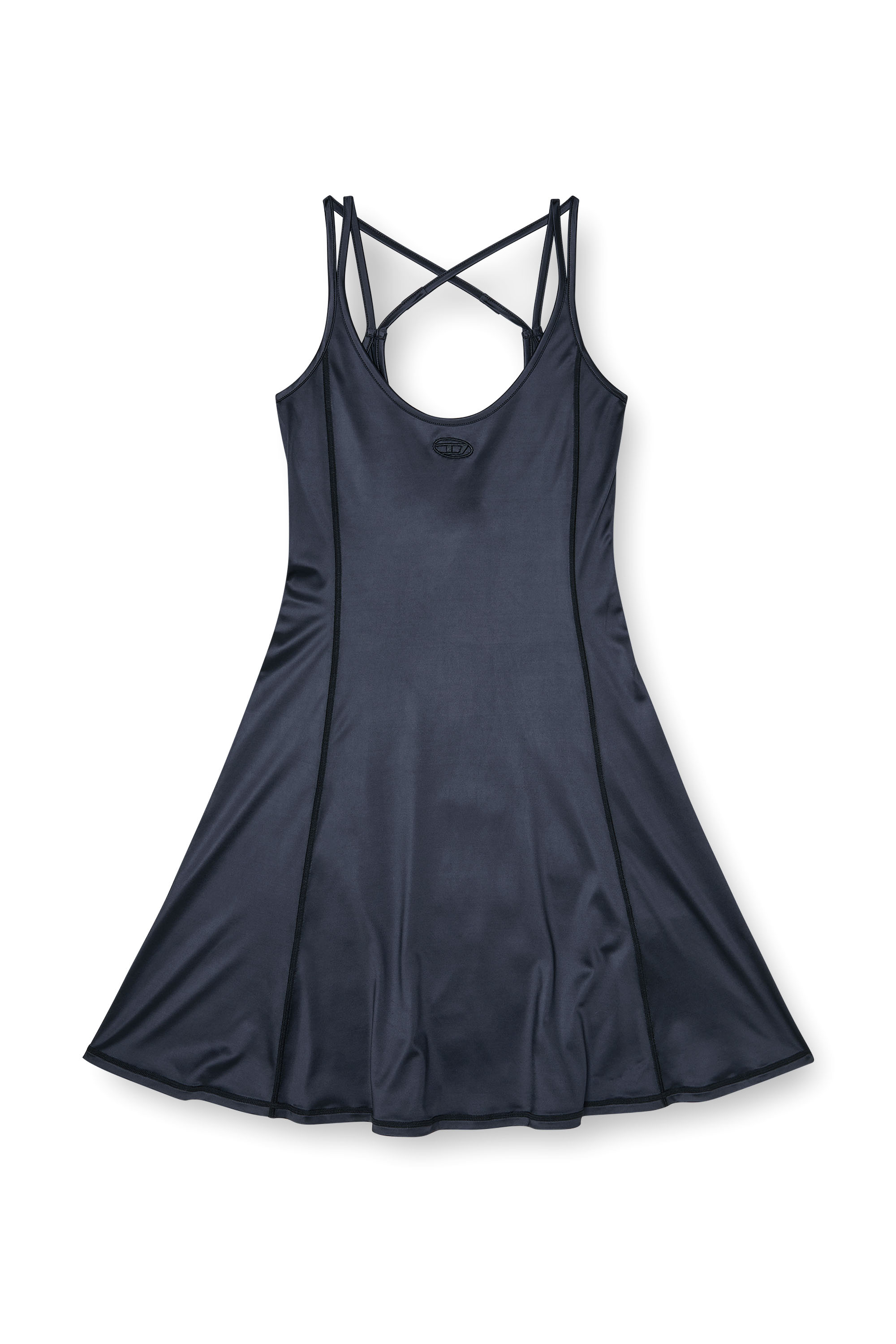 Diesel - D-IMMY, Robe fluide &agrave; fines bretelles doubles Femme in Noir - 1