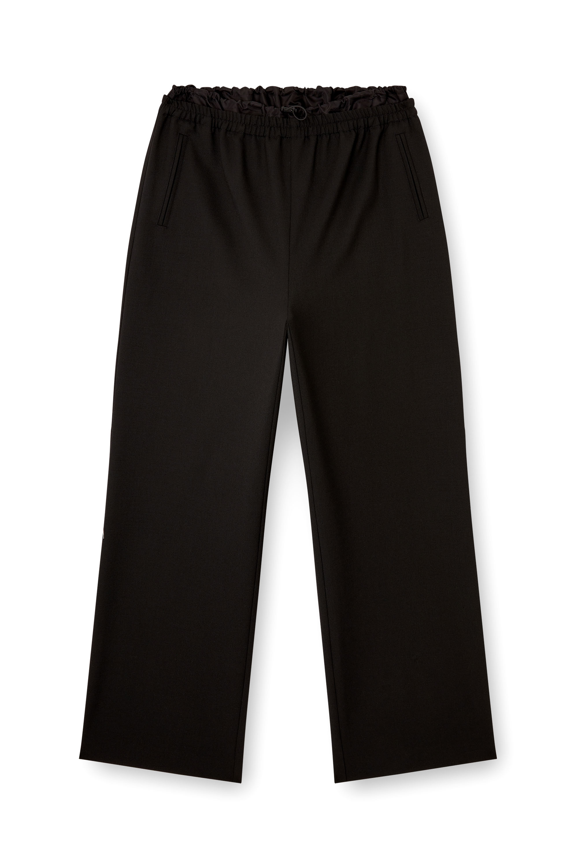 Diesel - P-YRITE-R2, Pantalons en laine avec cordon de serrage Femme in Noir - 3