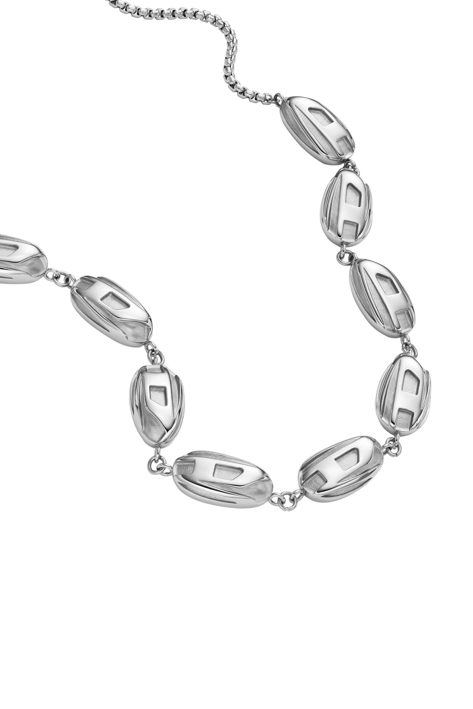 Diesel - DX1481, Unisex Stainless steel chain necklace in Silver - Image 1