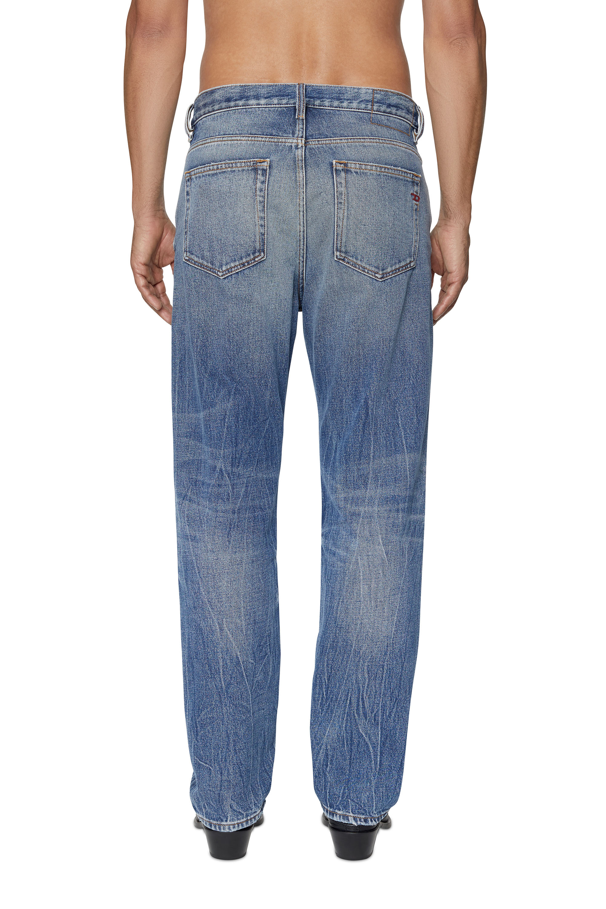 Diesel - 2020 D-Viker 09D55 Straight Jeans, Bleu moyen - Image 2