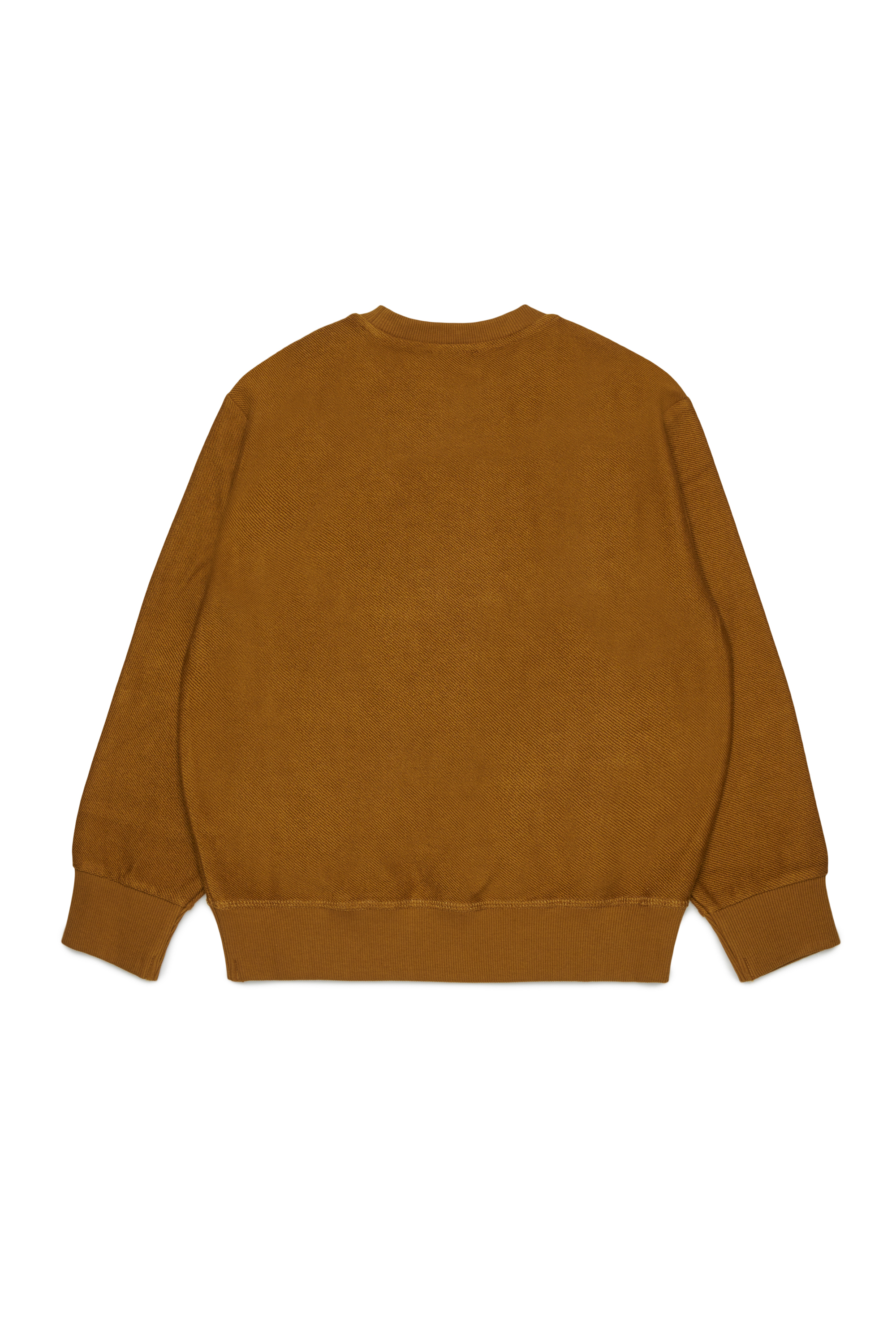 Diesel - SFRIT OVER, Sweatshirt avec rayures et logo Oval D Homme in Marron - 2