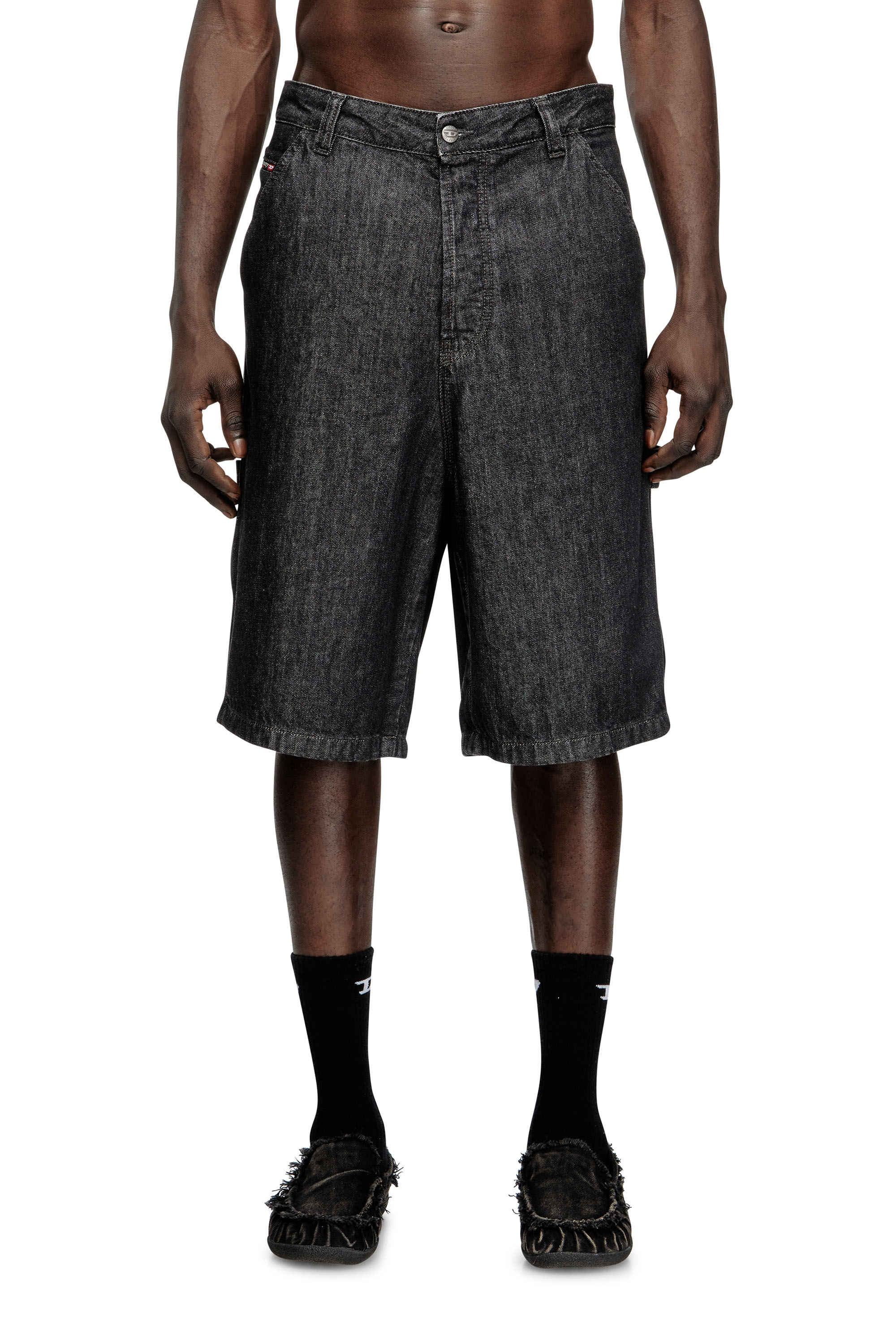 Diesel - D-LIVERY-W-SHORT, Short en denim rinse-wash Homme in Noir - 3