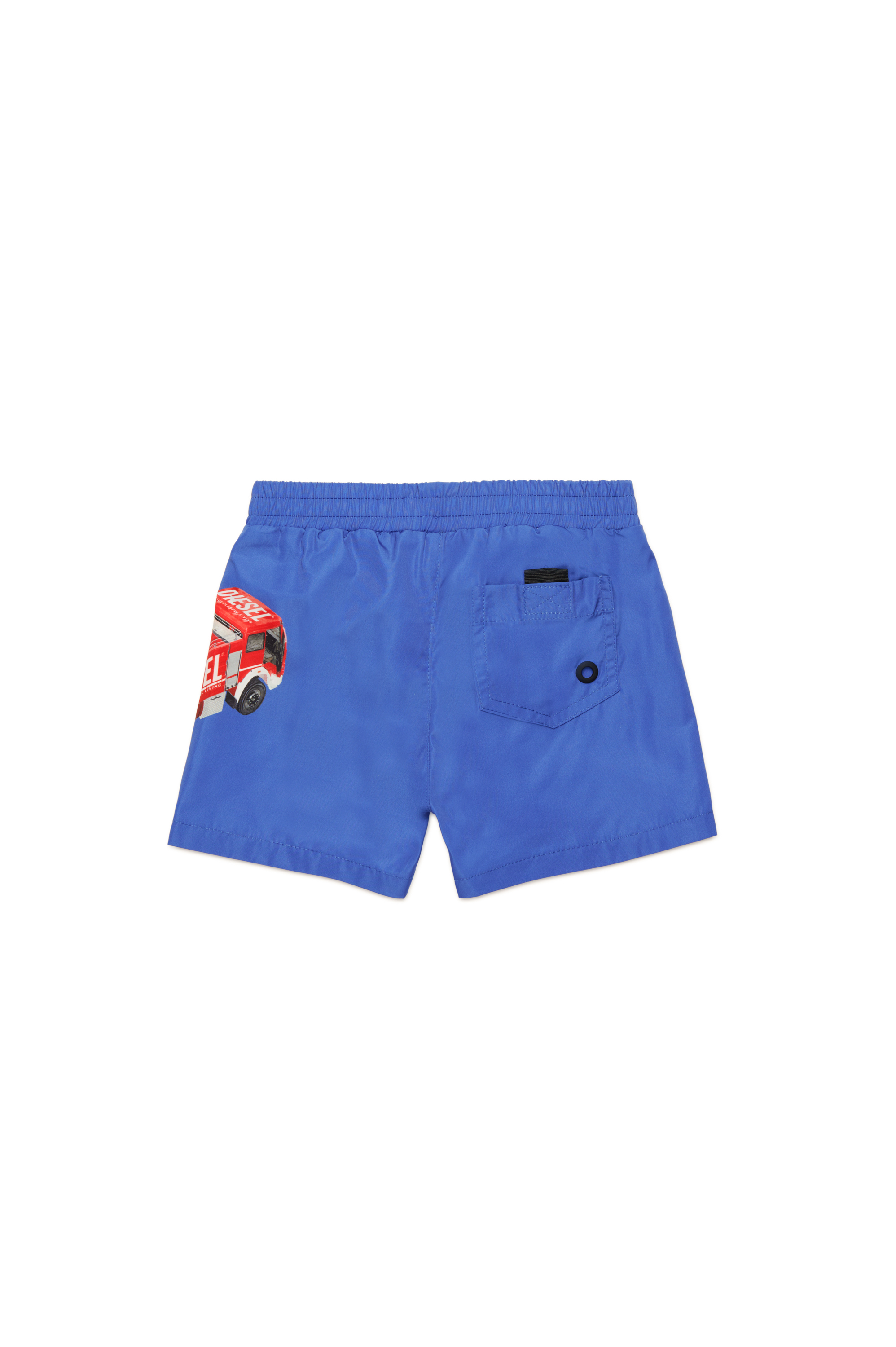 Diesel - MIPERRIB, Short de bain avec imprimé camion de pompiers Homme in Bleu - 2